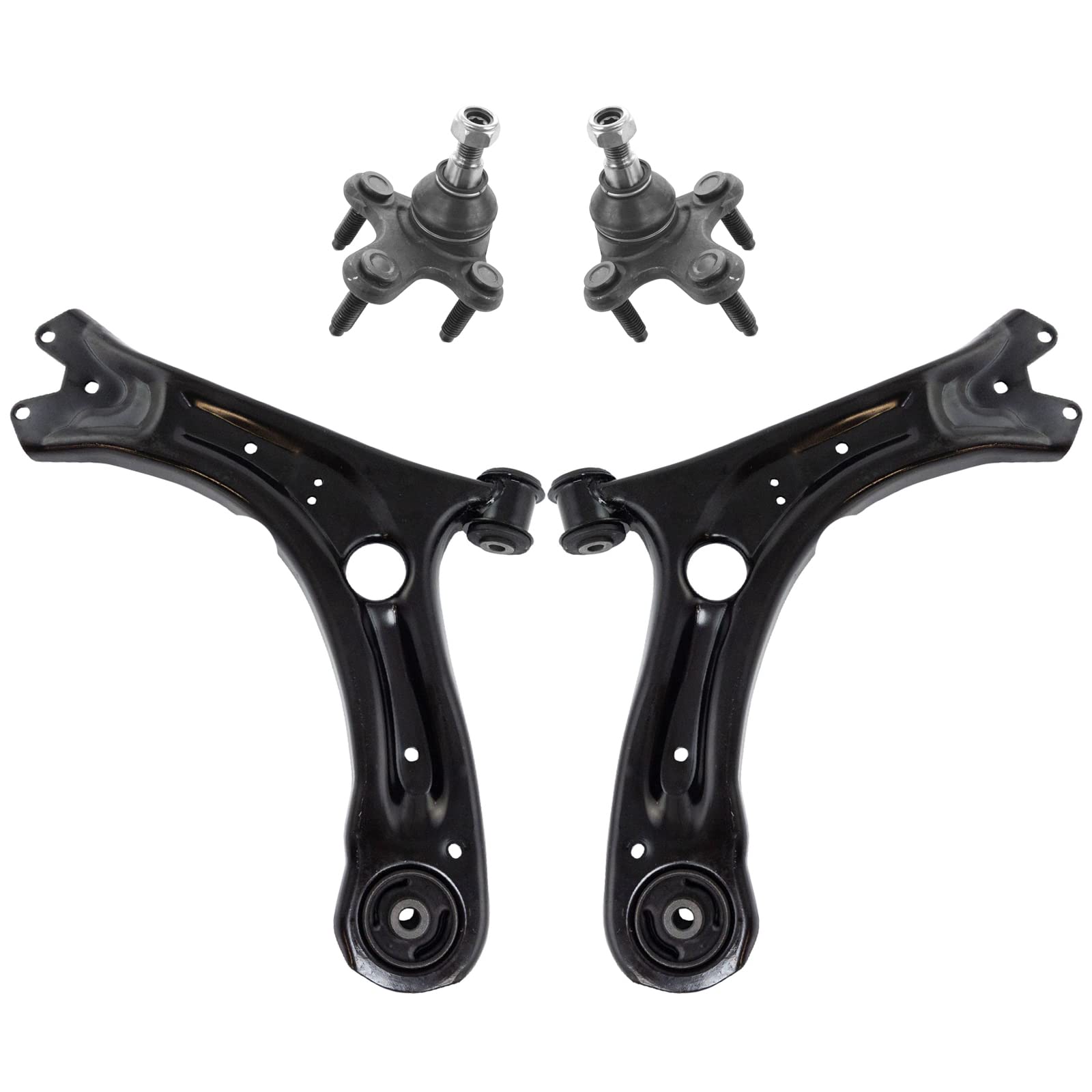 TRQ Front Lower Control Arm with Ball Joint Set Compatible with 2012-2019 Volkswagen Beetle 2012-2021 Passat