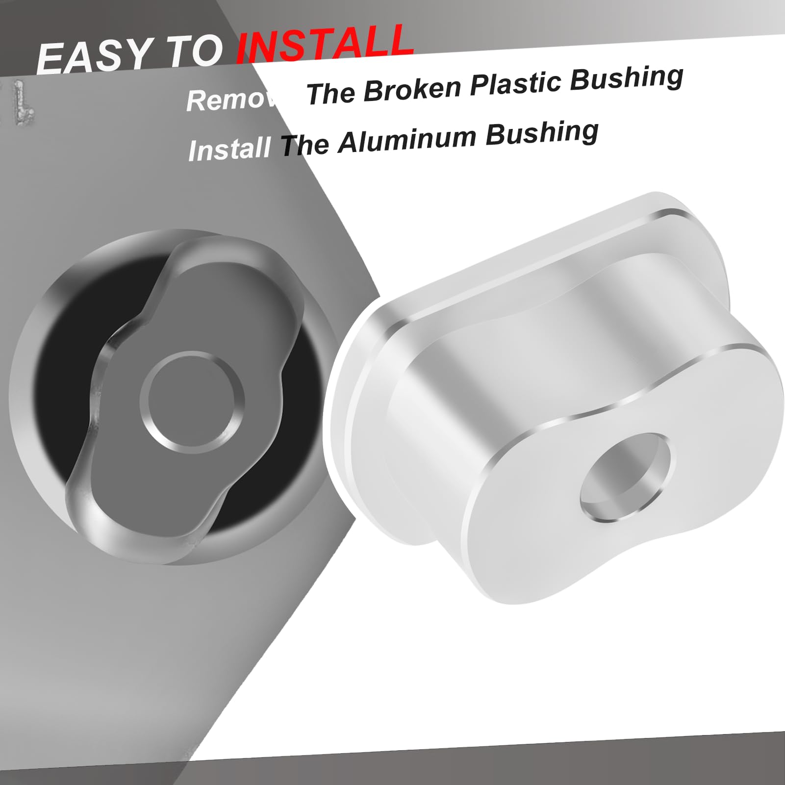 Casrram Aluminum Tailgate Hinge Bushing for Toyota Tundra 2007-2021, Left Driver Side, Model 66102-0C021