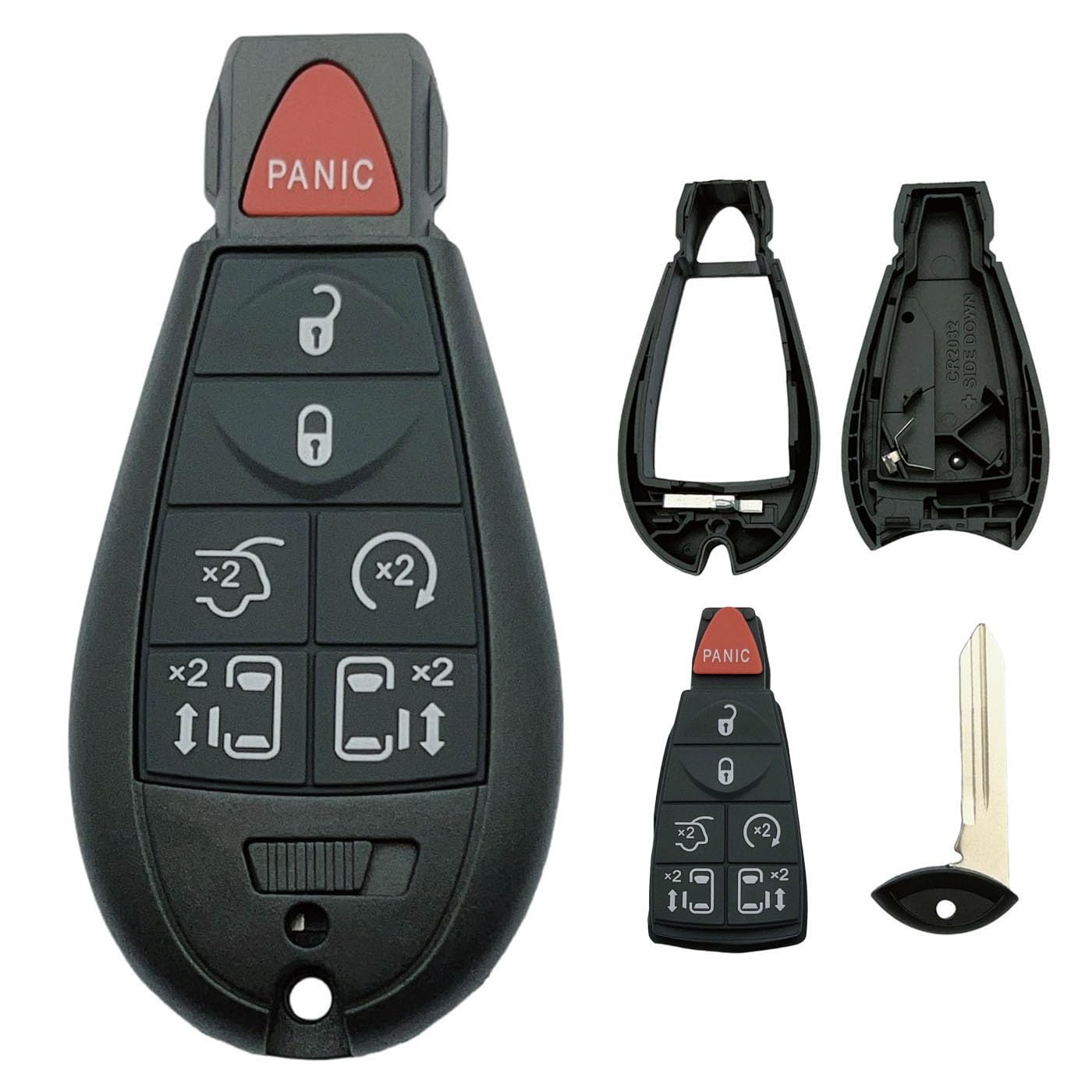 Replacement Key Fob Shell Case Fits for Chrysler Town Country Dodge Ram 1500 2500 3500 Grand carava Durango Grand Caravan Journe