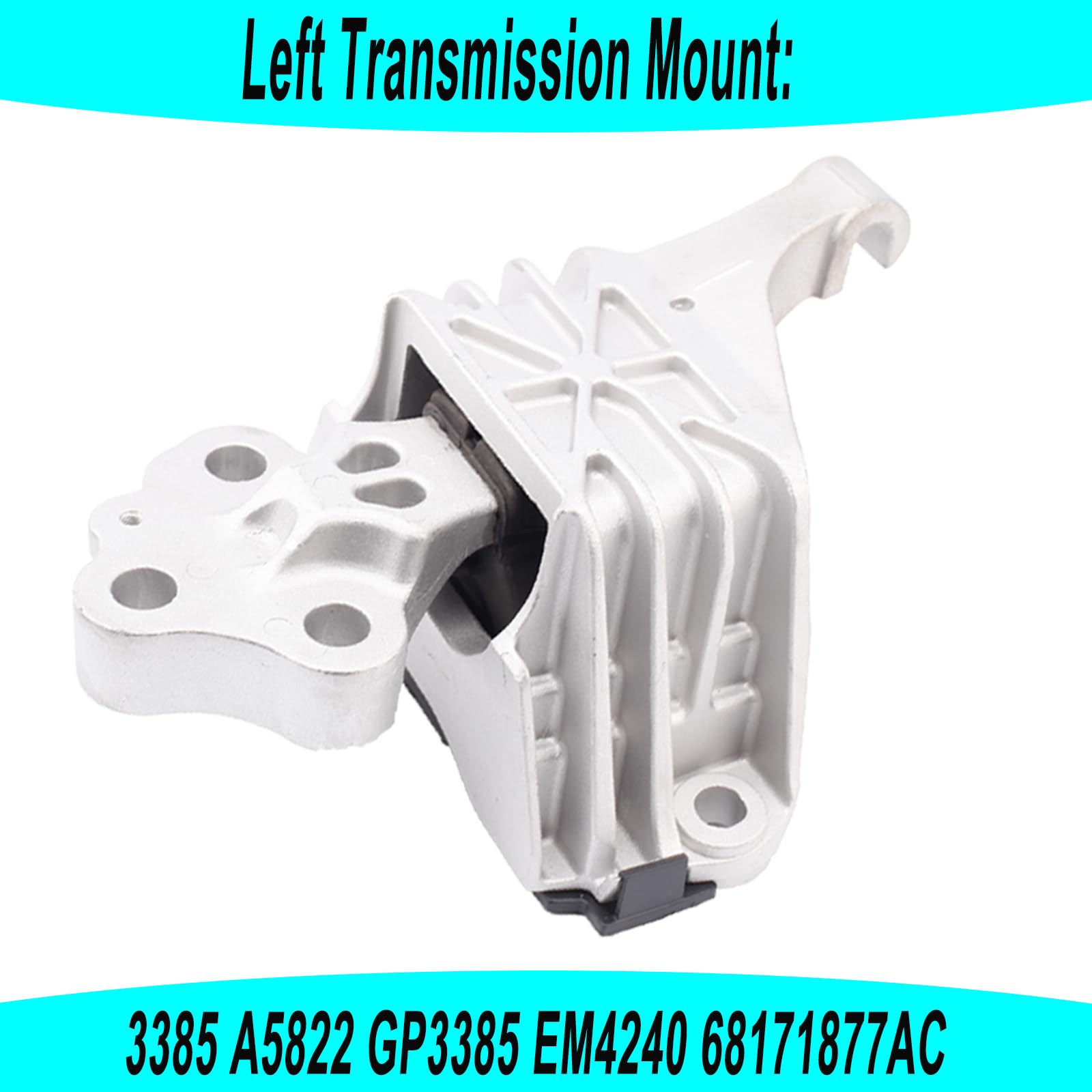 Transmission Mount- Left with Hydraulic Compatible with 2013-2016 Dodge Dart 2.0L 2.4L Replacement for 3385 A5822 / A5823 681718