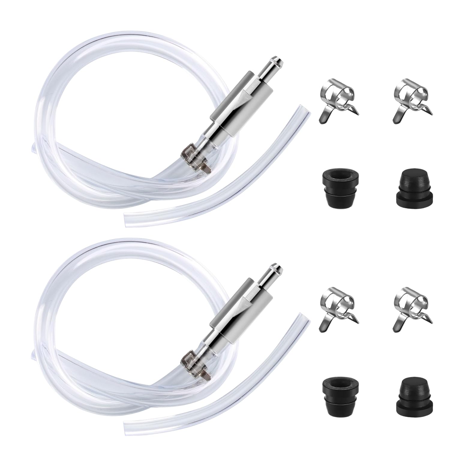 DIQDI Brake Bleeder Hose Kit, One-Way Check Valve Design, Easy One-Person Brake Bleeding for DIY Users, Clear Tubing, 2 Pack