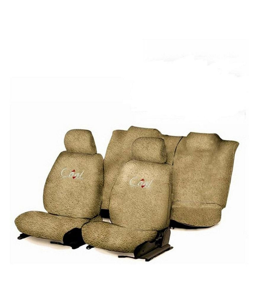 Flomaster Towelmate Seat Cover for Mahindra Bolero (Set of 3, Beige)