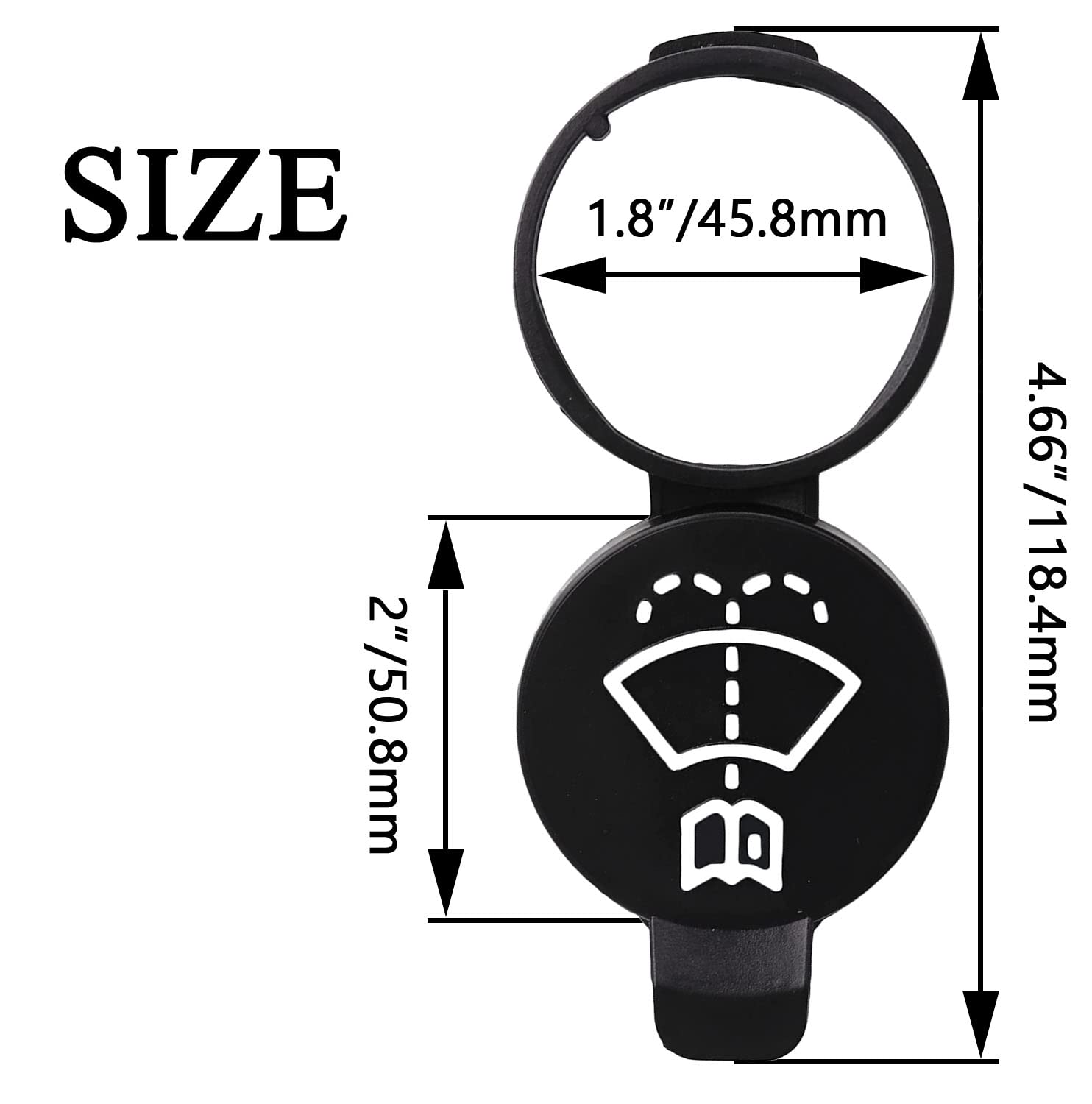 Msyuusr Windshield Wiper Washer Fluid Reservoir Tank Bottle Cap Replacement Cap Compatible for GMC Chevrolet Buick Cadillac 1276