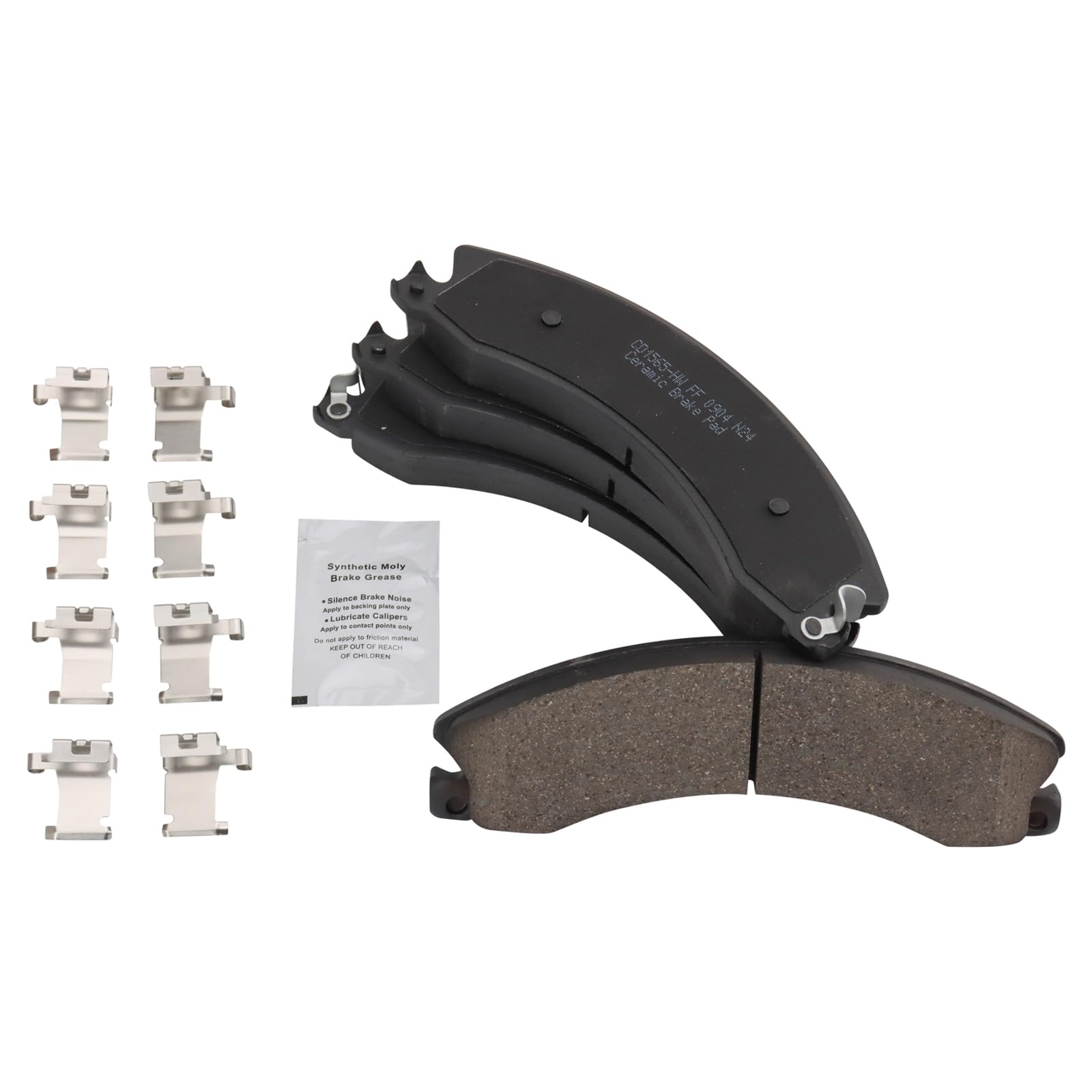 Trq Posi Ceramic Brake Pad Kit For Express 3500, Nv 1500, Savana 3500, Sierra 2500, Silverado 2500, Titan Xd
