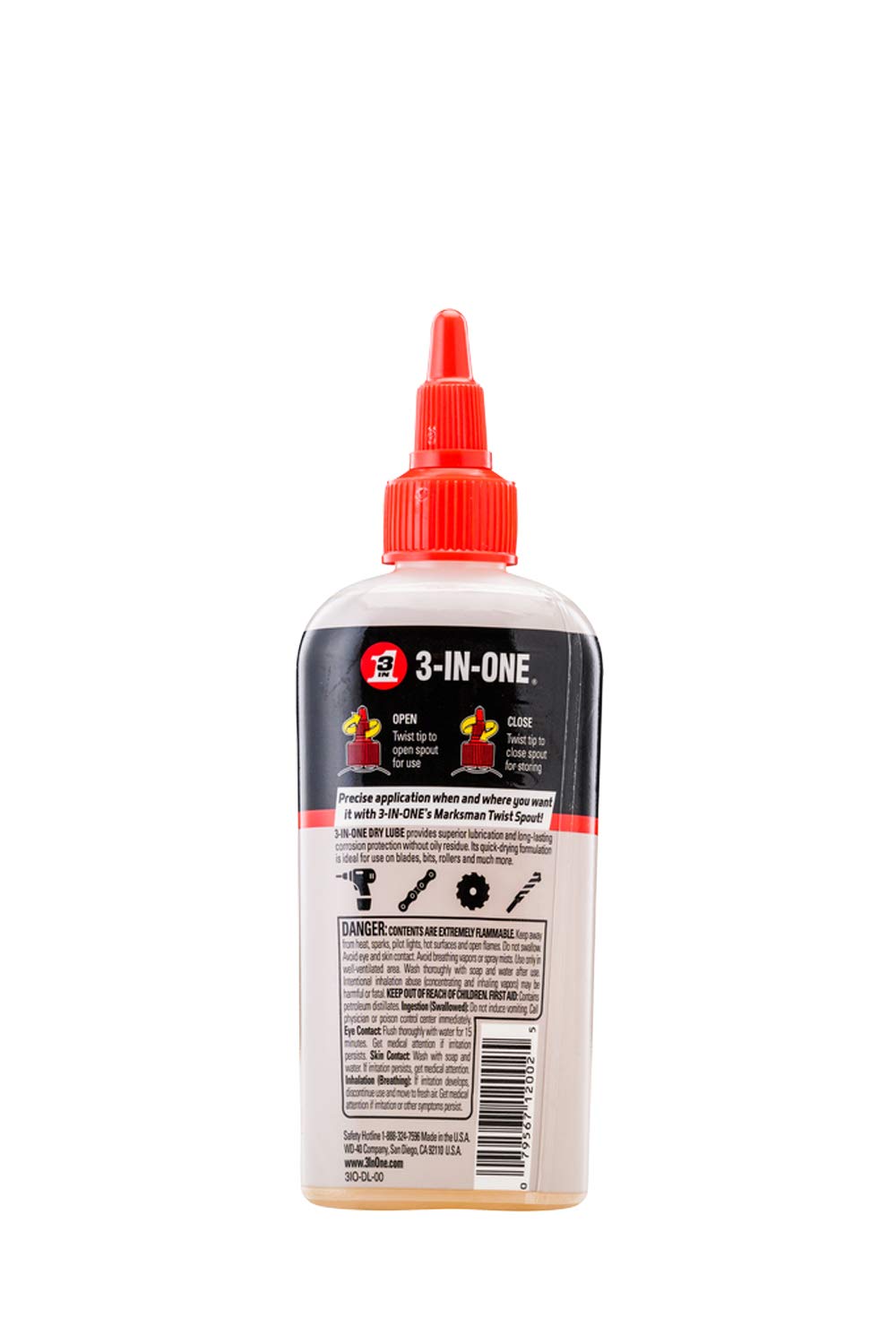 3-IN-ONE 100% Dry to Touch Dry Lube Drip Oil, 4 OZ [12-PACK]