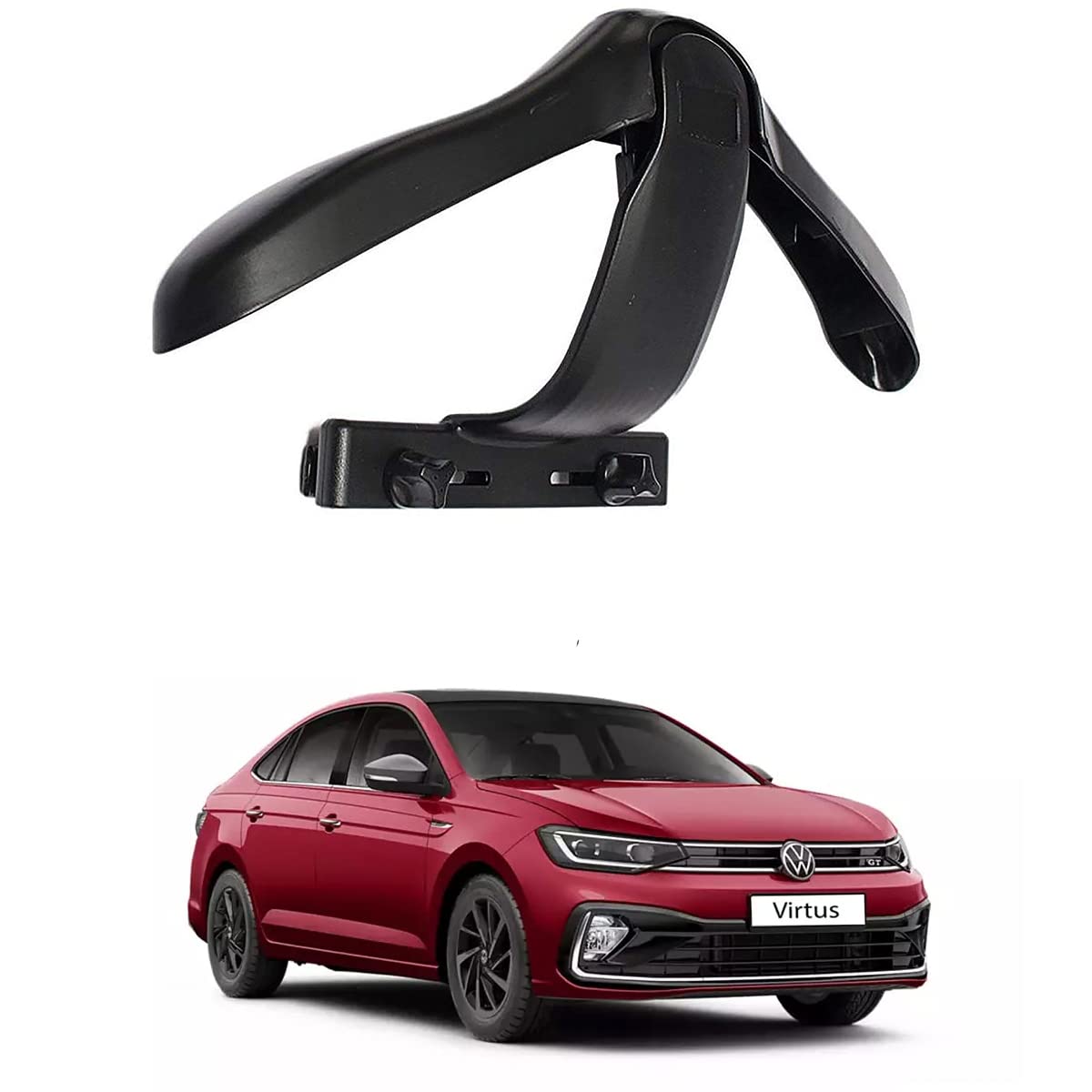 Oshotto CH04 Detachable Headrest Car Coat Hanger Back Seat Clothes Holder for Suit Coats Blazer Jackets Compatible with Volkswa