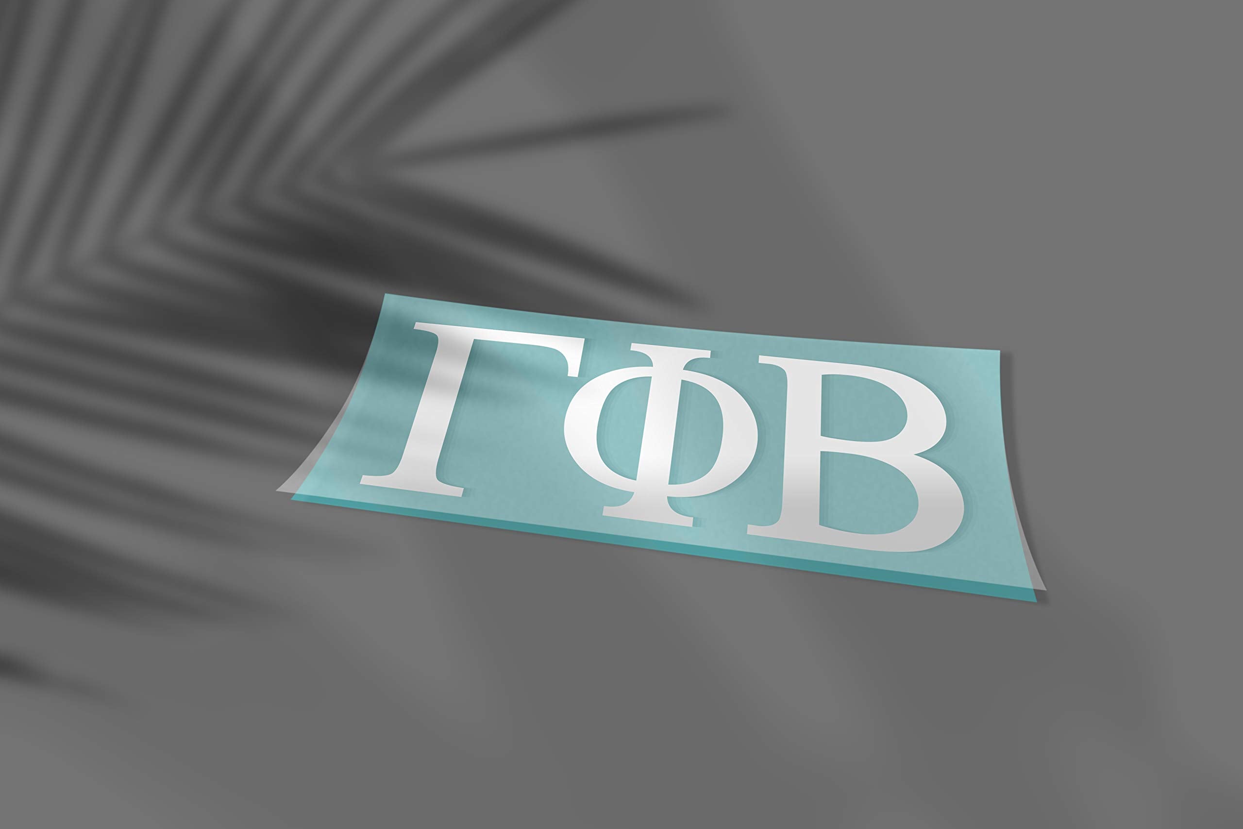Pro-Graphx Gamma Phi Beta Greek Sorority Sticker Decal, 2.5 Inches Tall, White
