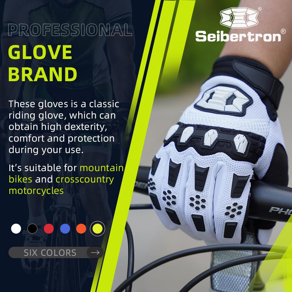 Seibertron Dirtpaw Unisex Bmx Mx Atv Mtb Racing Mountain Bike Bicycle Cycling Off-Road/Dirt Bike Gloves Road Racing Motorcycle M