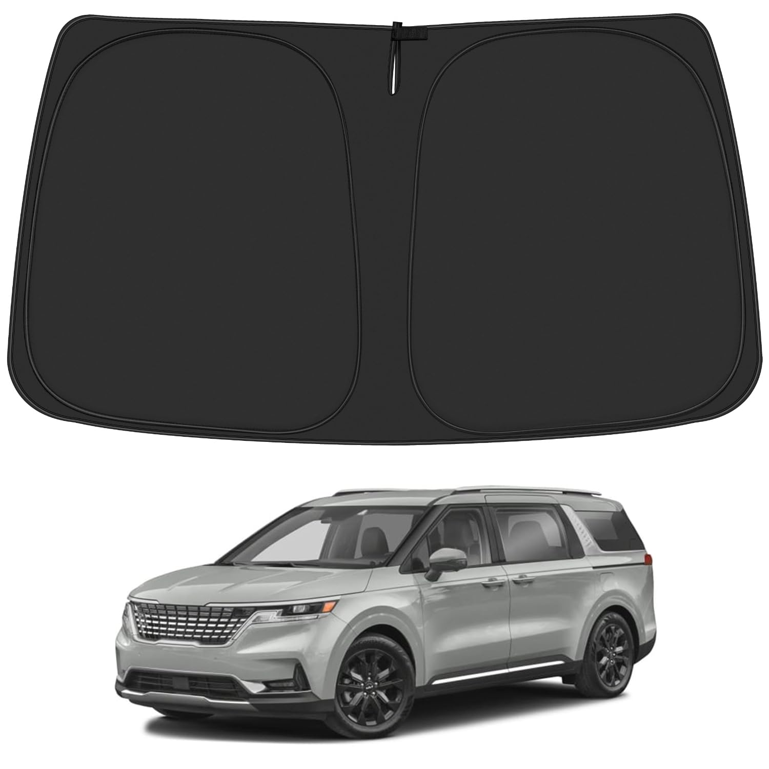 ULROLIT Windshield Sun Shade for 2022 2023 2024 2025 Kia Carnival Accessories, Foldable Window Sunshade Sun Visor Protector, Fro