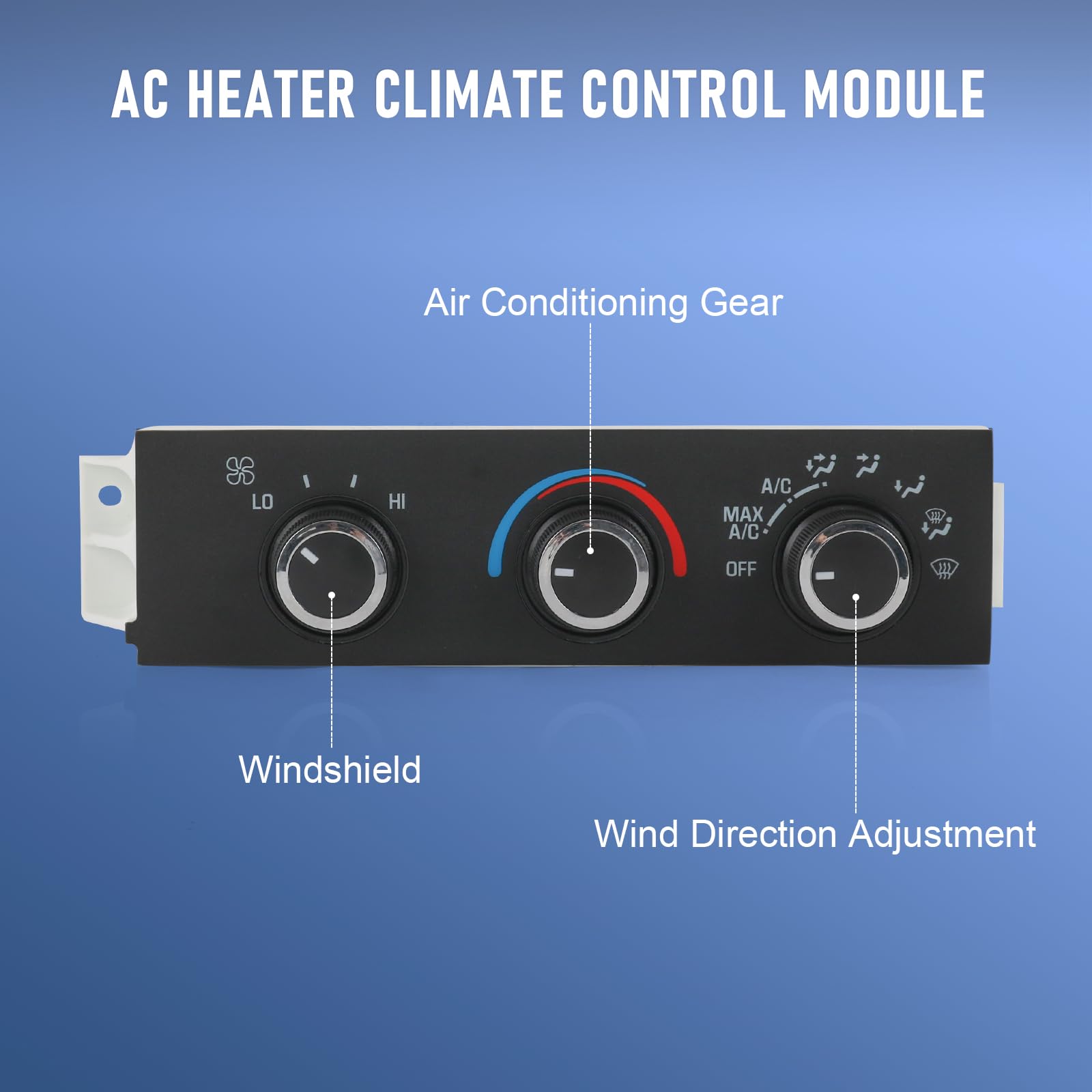 Dicmic Front A/C Heater Climate Control Module Compatible With 1996-2014 Chevrolet Express 1500 Gmc Savana 1500 1996-2020 Chevro