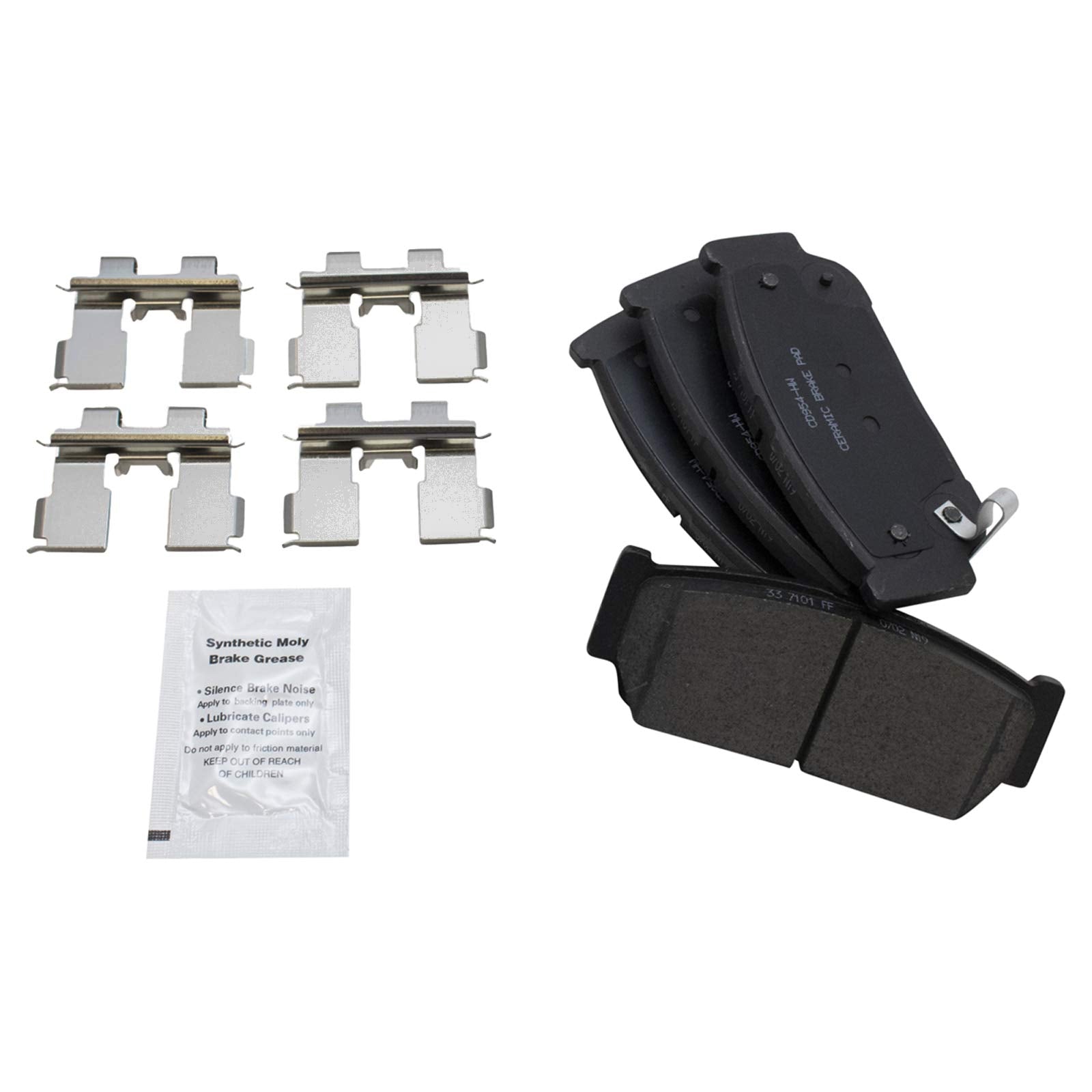 Trq Rear Ceramic Brake Pad & Rotor Kit Compatible With 2007-2009 Kia Sorento