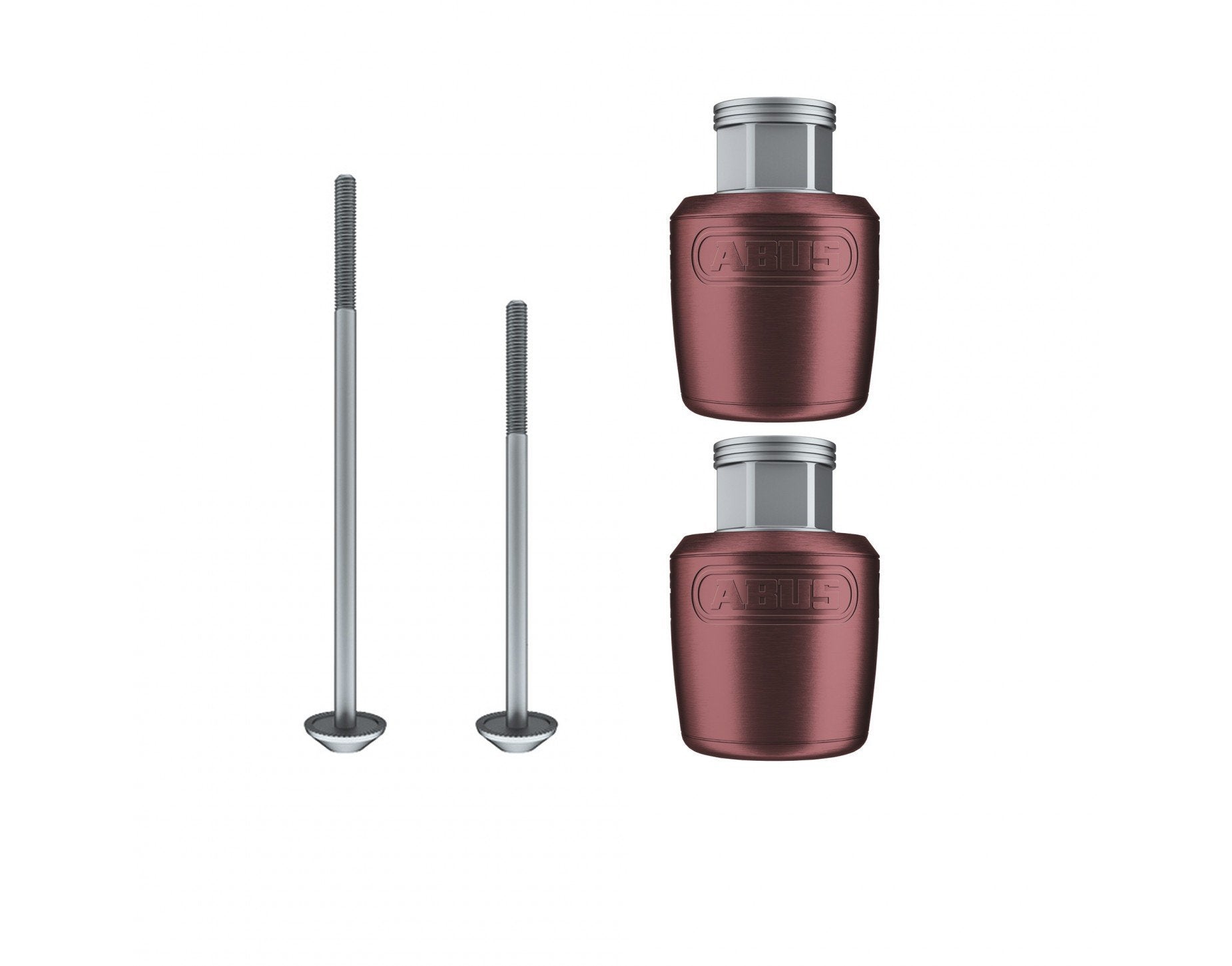 ABUS Wheel Lock Nutfix Quick Release Skewer, 100f/135r, Stainless Steel, Red, Model 727283