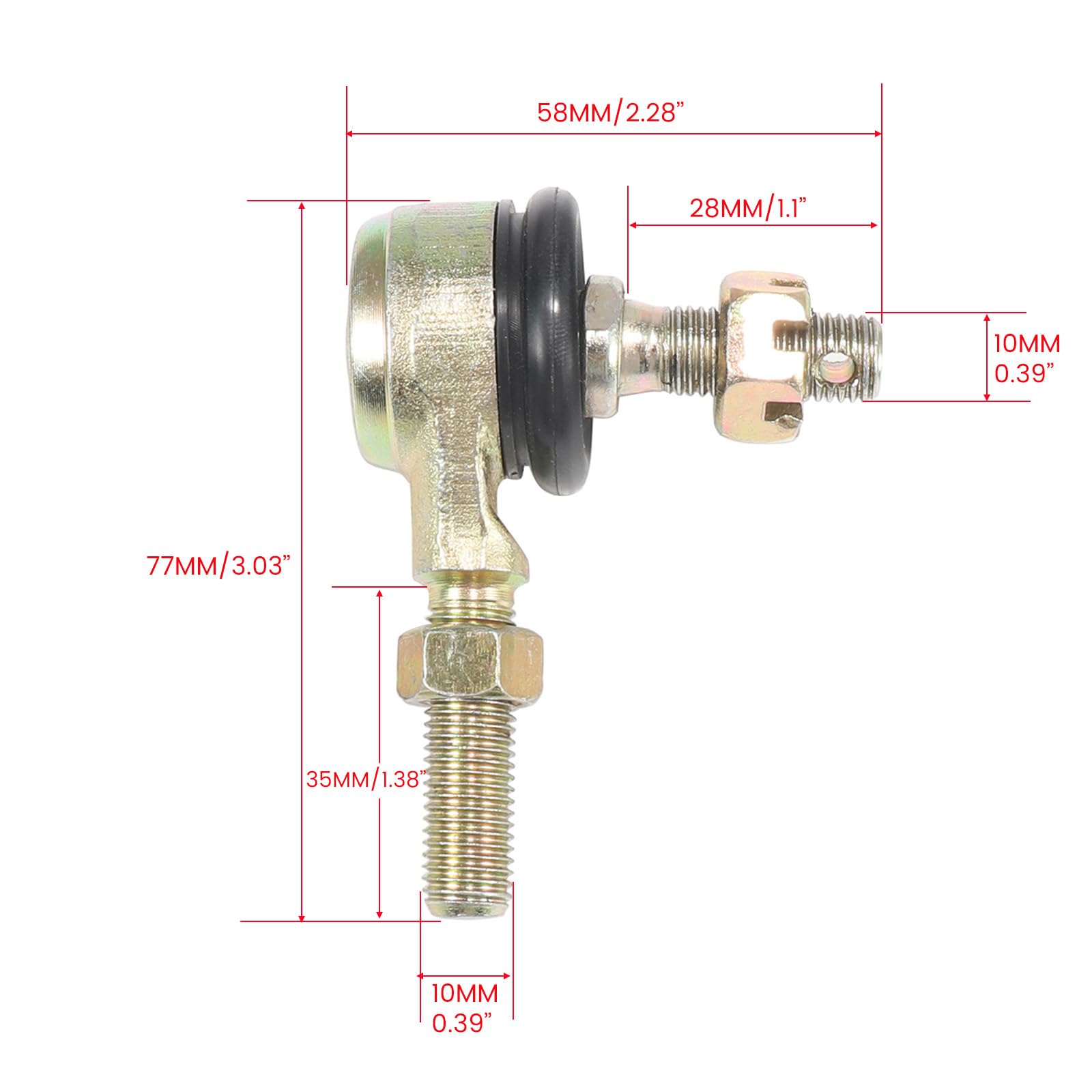 Relibupdater Hand Tie Rod Ball Joint for Baja 150ss 50cc 70cc 90cc 110cc 125cc ATV Quad Go Cart Kart Parts