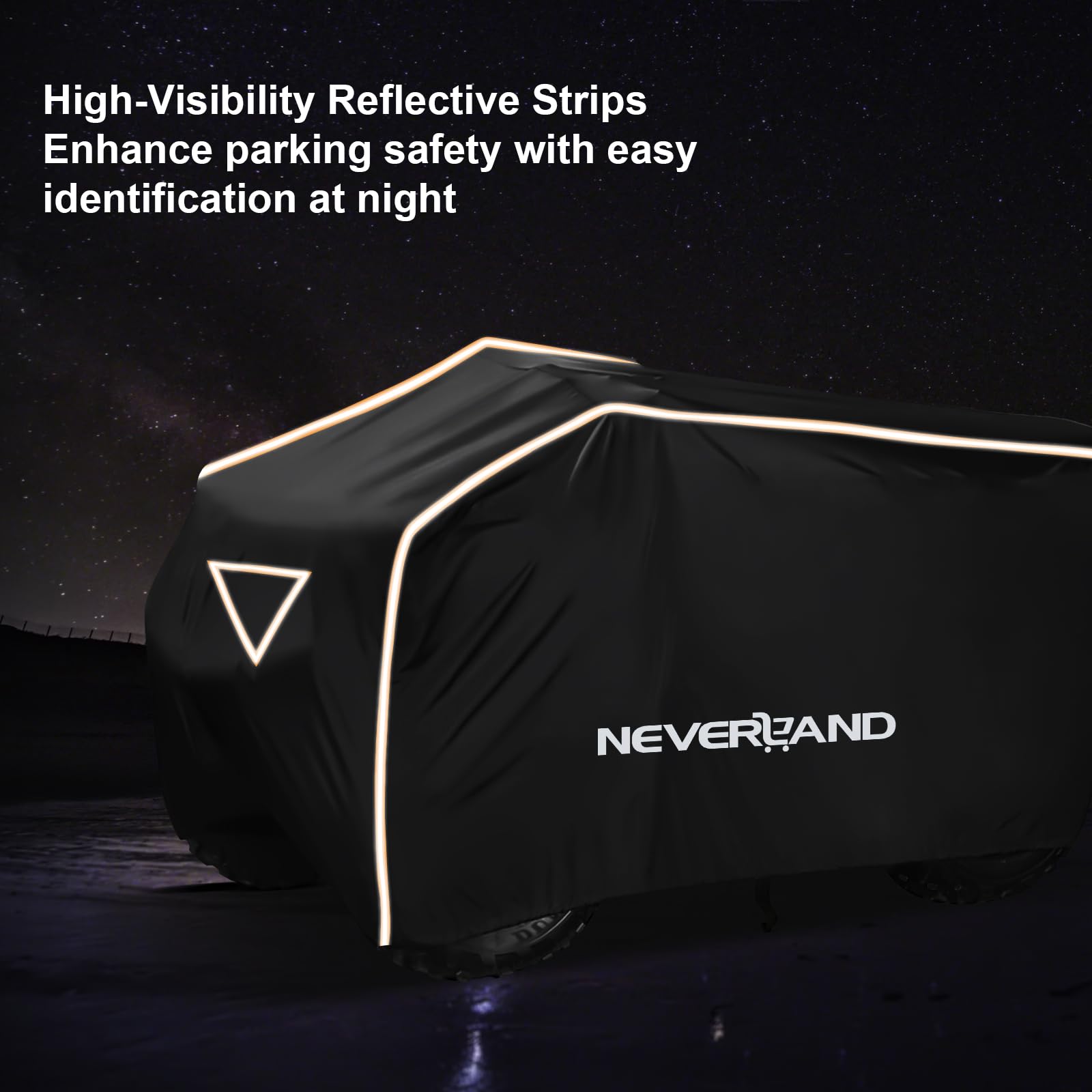 NEVERLAND ATV Cover Waterproof Heavy Duty Black Large Oxford Fabric 4 Wheeler Protection for Polaris Yamaha Suzuki Honda