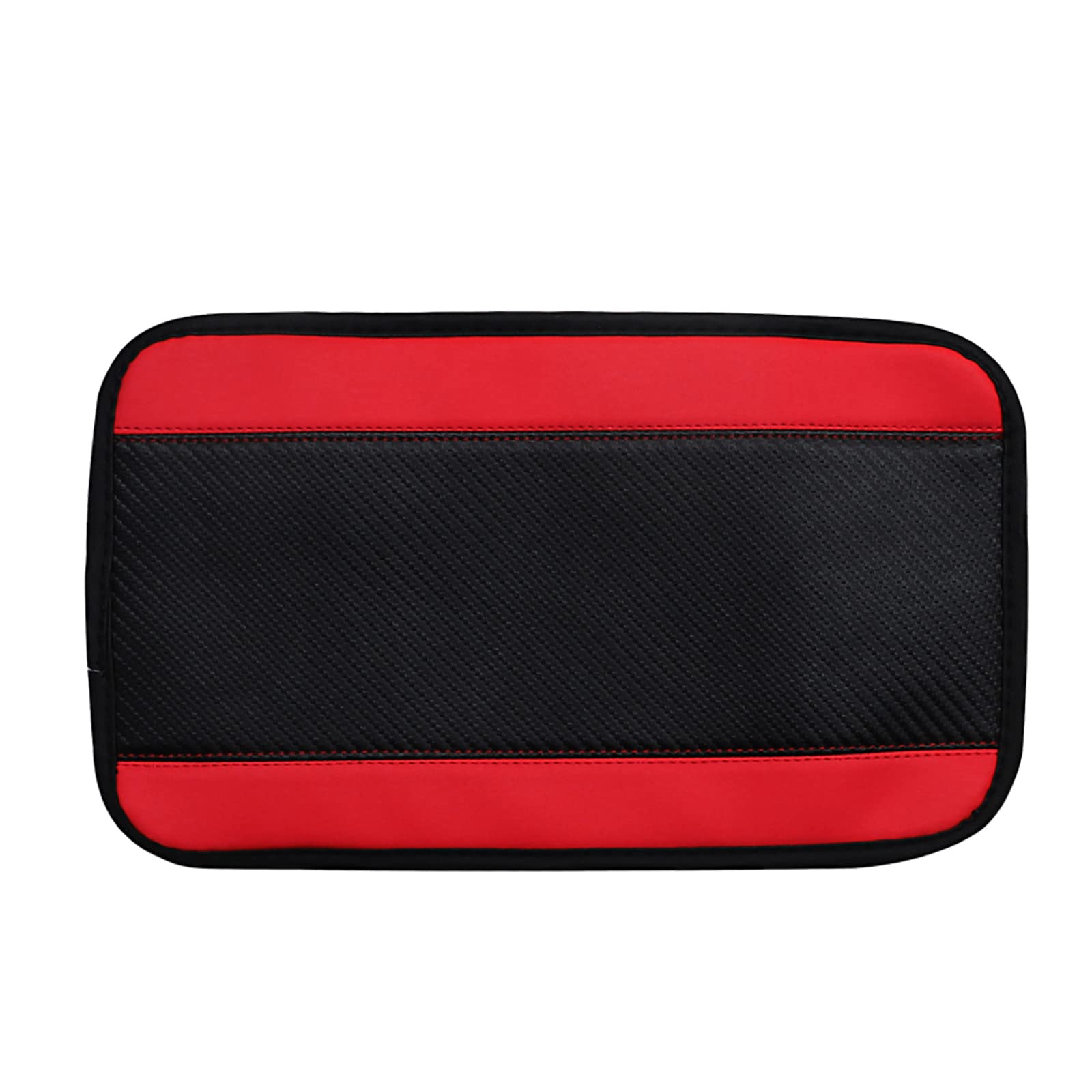 Miytsya Four Seasons Universal Armrest Box Mat, Carbon Fiber Leather Embossing, Waterproof Armrest Cover Center Console Mat, Car
