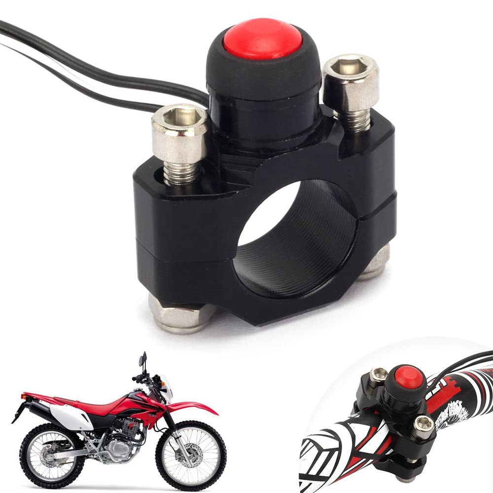 Jfg Racing Cnc Universal Motorcycle Engine Stop Start Kill Switch Button With Mounting Backplate For Rmz250 Rmz450 Drz400 - Gold