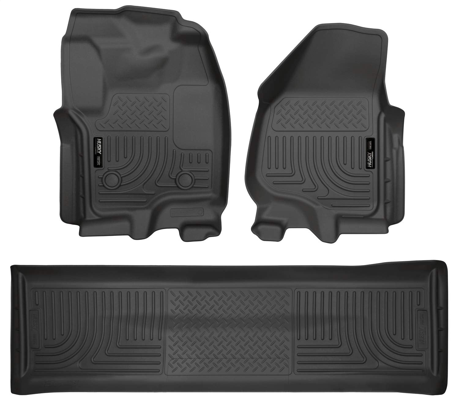Husky Liners - Weatherbeater | Fits 2012-2016 Ford F-250/F-350 Crew Cab W/Ds Ft Rest & W/O Manual Transfer Case Shifter Front & 