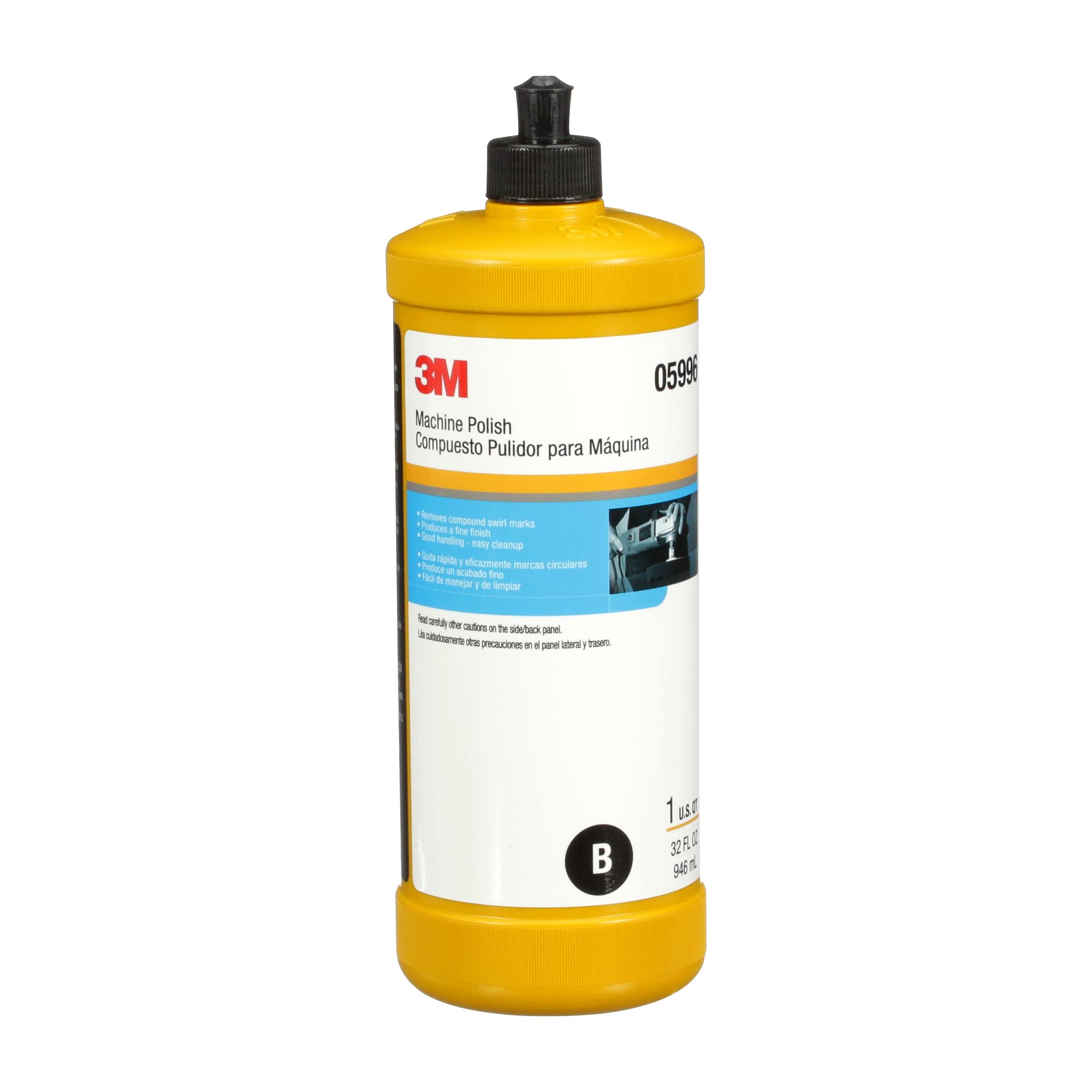 Perfect-It 3M Machine Polish, 05996, Easy Cleanup, Silicone Free, 1 qt (32 fl oz/946 mL)