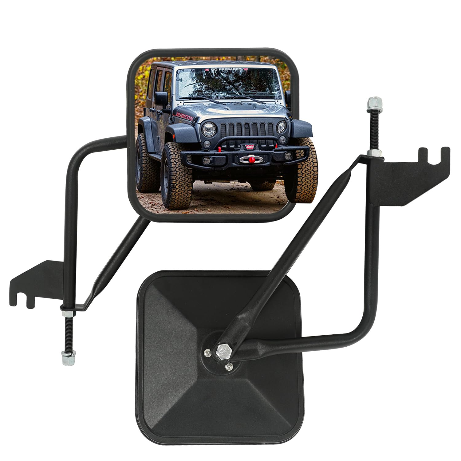 SUNPIE Doors off Mirrors for Jeep Wrangler JK - Side Mirror for Wrangler JK JKU 2/4 Doors 2007-2018, Doorless Side View Mirror f