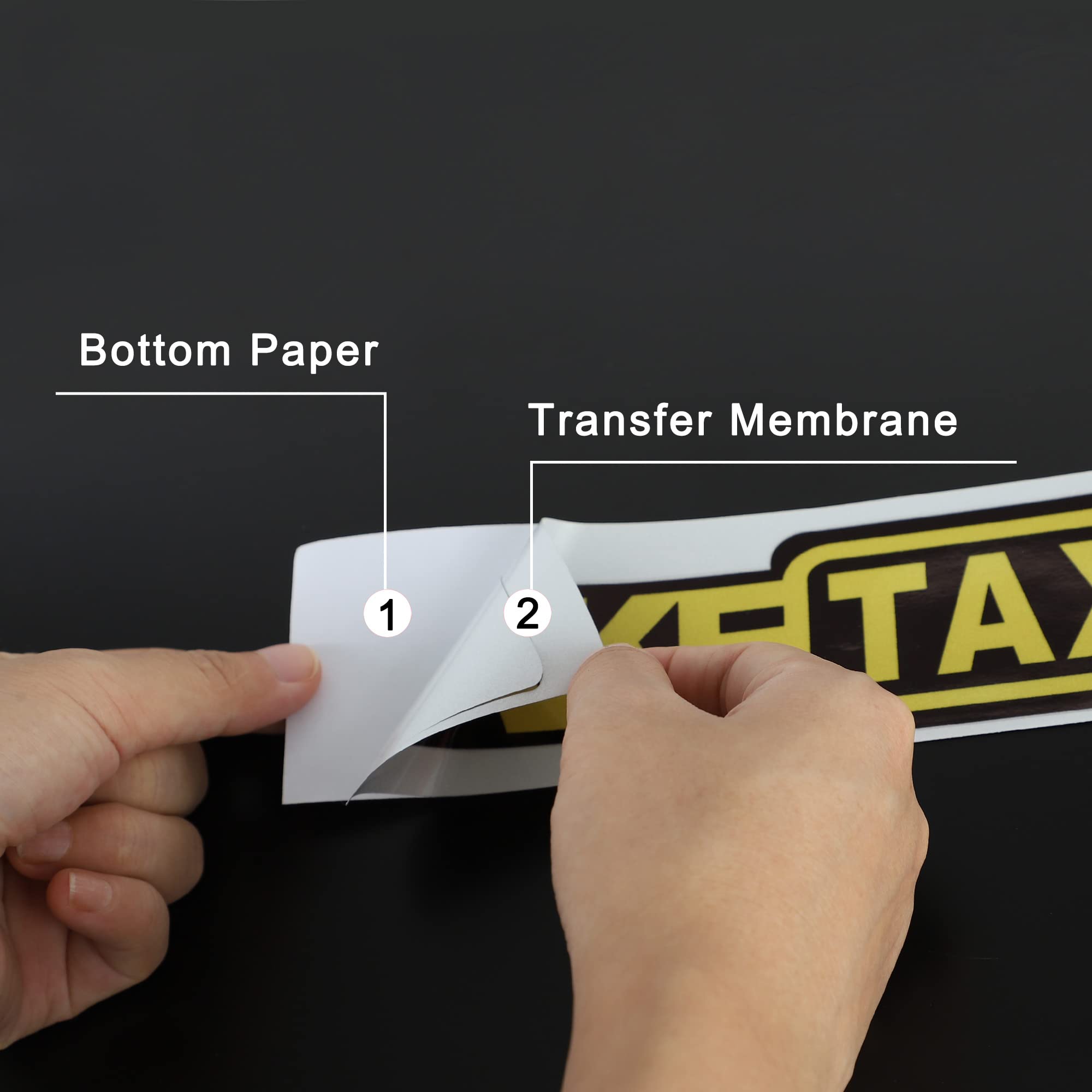 Tomall 3Pcs Fake Taxi Reflective Stickers For Car Bumper Fender Window Waterproof Funny Self Adhesive Vinyl Decal Decoration For