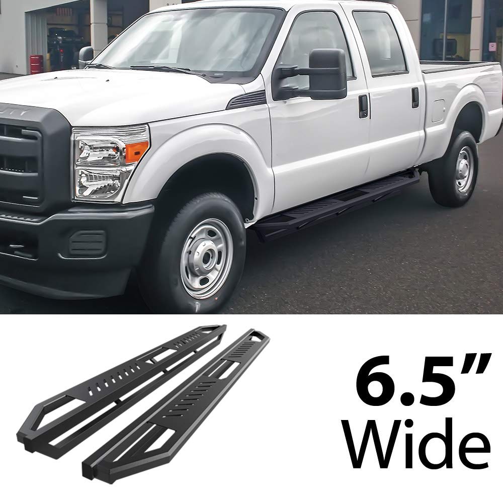 Hd Ridez Hybrid Rocker Steel Armor Compatible With Ford F250 F350 Super Duty 1999-2016 Crew Cab (Nerf Bar Side Steps Side Bars)