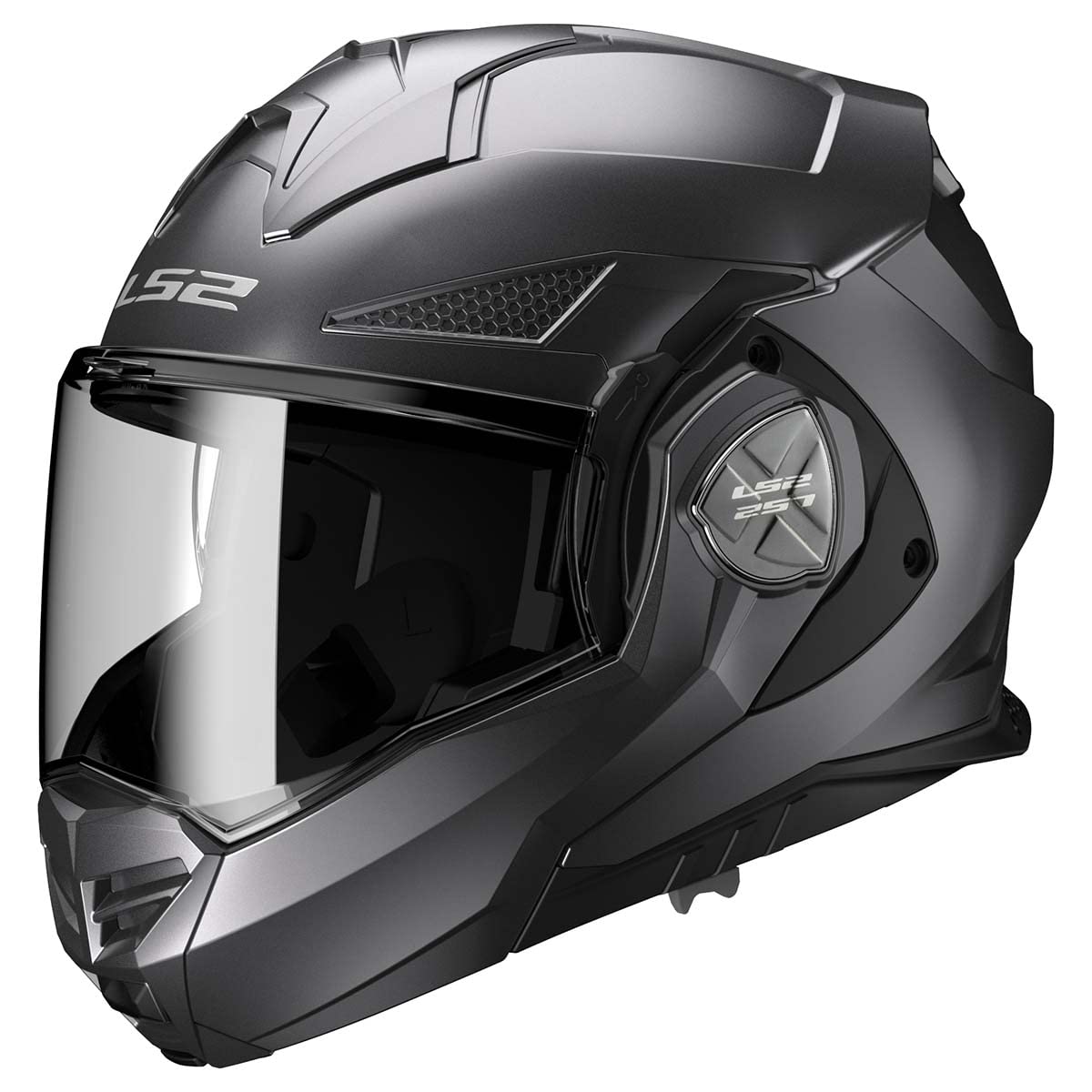 LS2 Helmets Advant X Modular Helmet (Matte Titanium - Large)