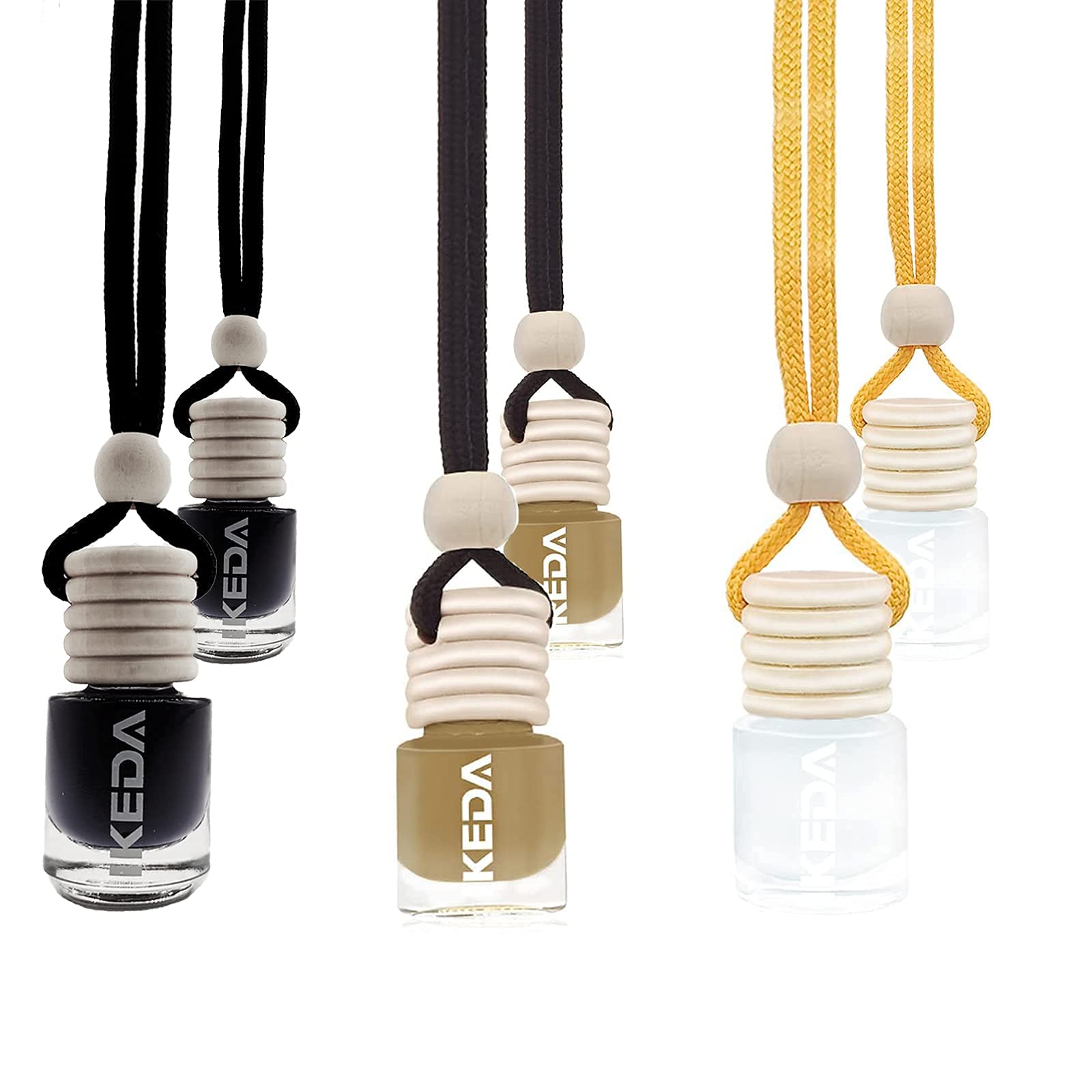 Ikeda Fragrance Automotive Air Fresheners 4Ml Car Scents | 6Pcs 45-Days Keep Fragrance | Automobile Hanging Diffuser Bottles | R