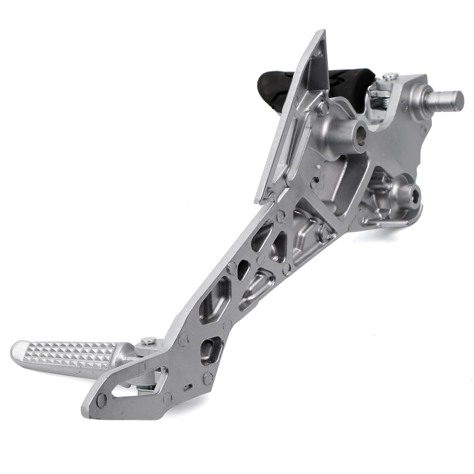 Minho Motorcycle Footpegs Pedal Assembly for Honda Grom MSX125 SF 2016-2020 - Silver Left, Metal Construction