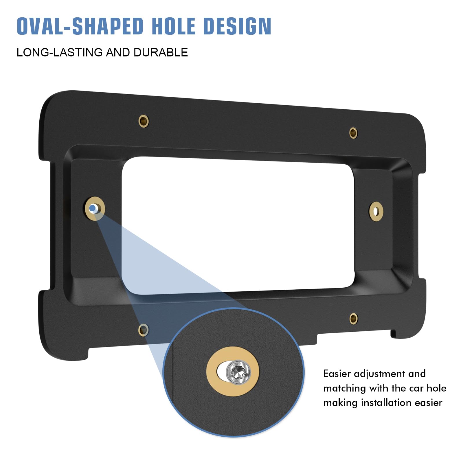 YDOTUSE Rear License Plate Holder Bracket - Black Plastic Compatible with BMW 1/2/3/4/5/6 Series & X1/X3/X4/X5/X6/Z4