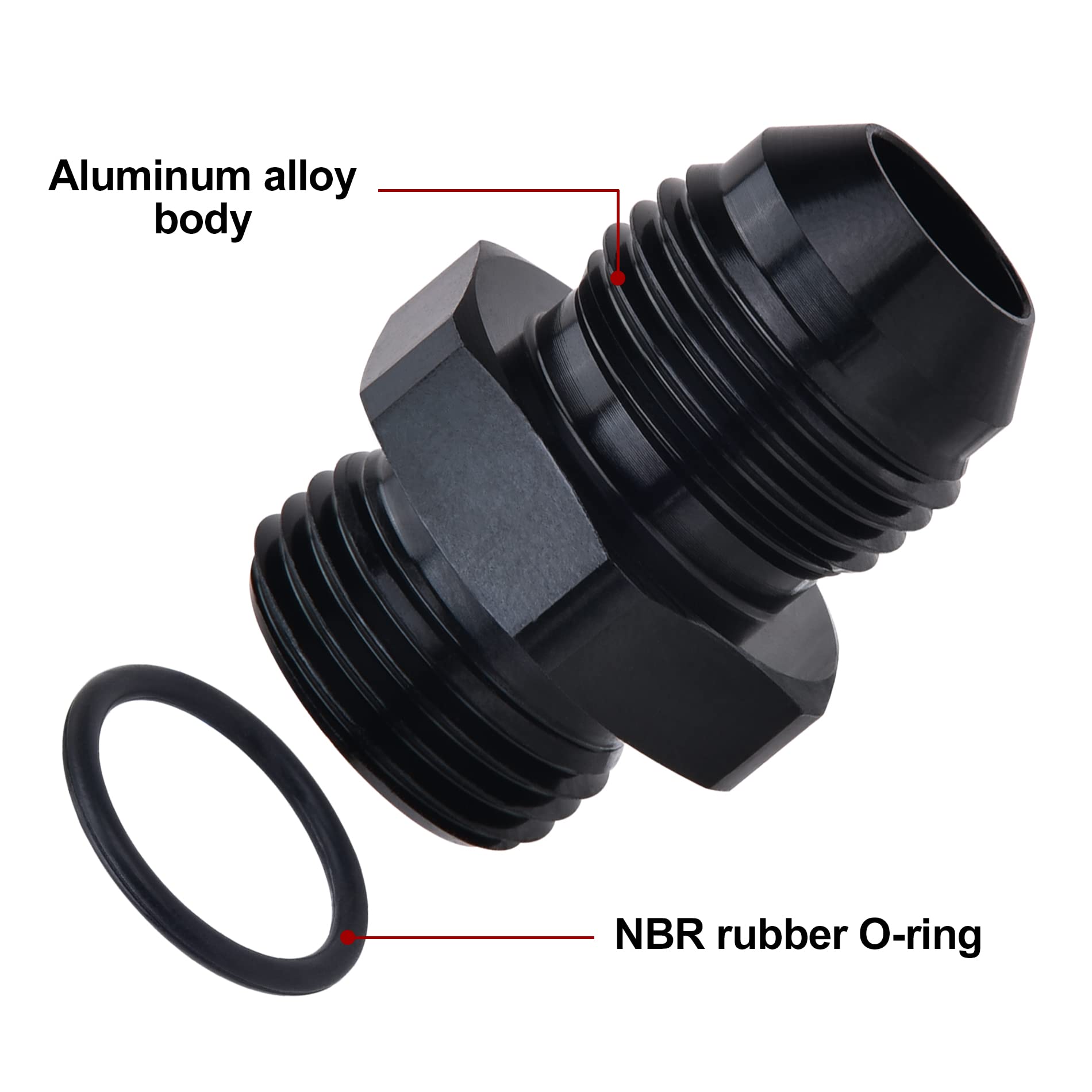 Evil Energy 10An Flare To An10 Orb Male O-Ring Fitting Adapter