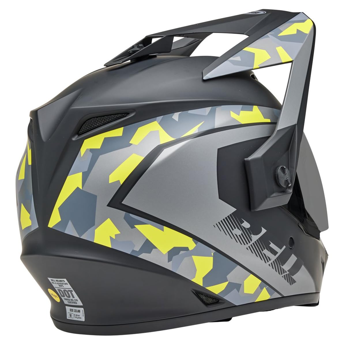 Bell Mx-9 Adventure Mips Dirt Helmet (Matte Mesa Black/Yellow Camo - Large)