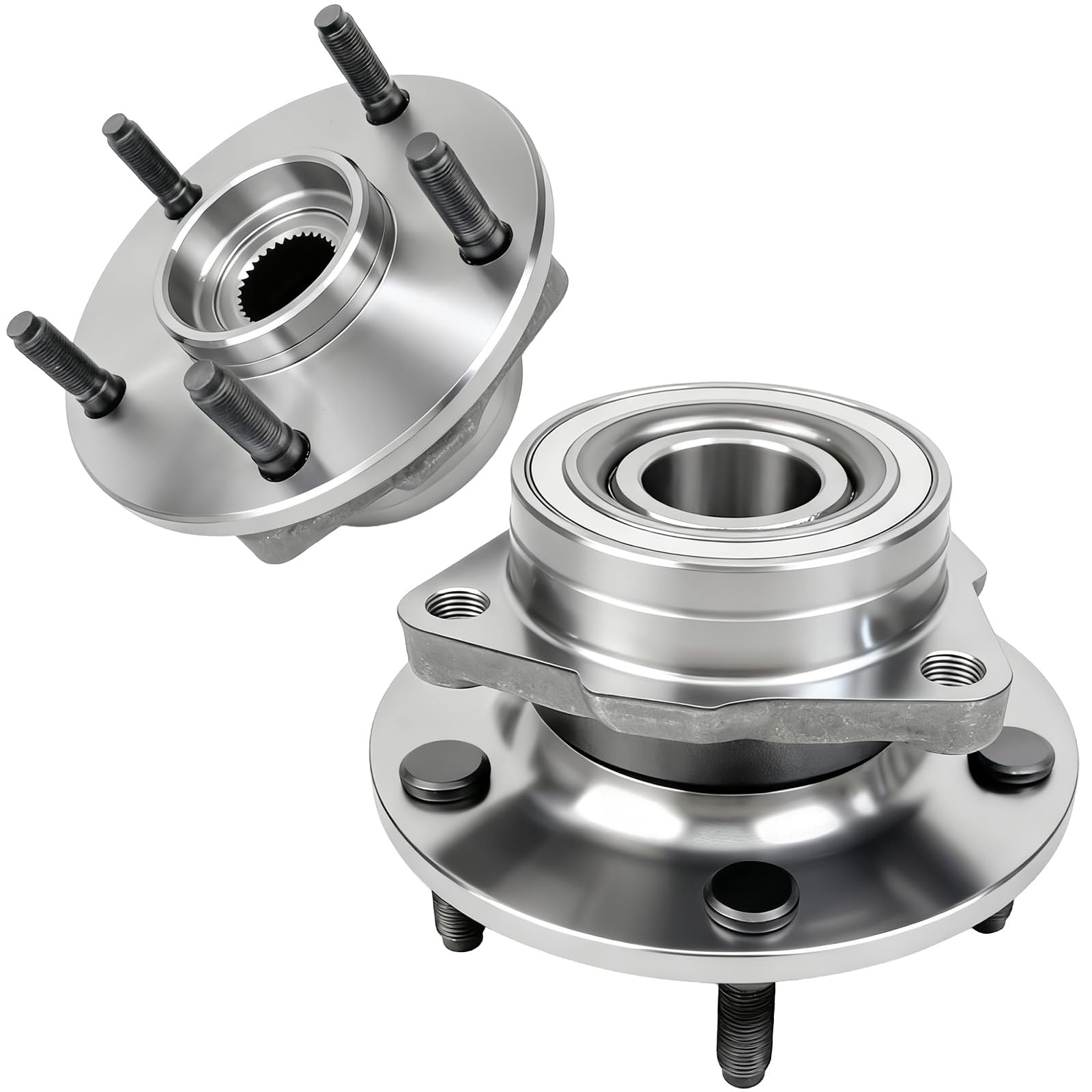 Aspligo 2Pcs 515006 Front Wheel Bearing Hub Assembly Compatible with Dodge Ram 1500 4x4 1994 1995 1996 1997 1998 1999,w/ABS, No 