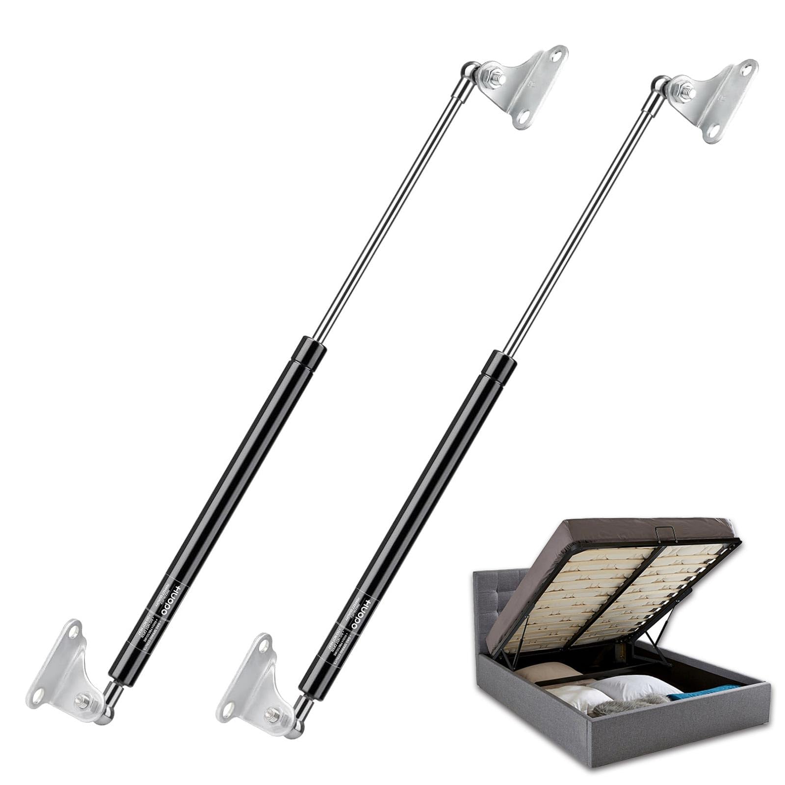 Huopo 25 Inch 200Lb/890N Gas Shock Strut Spring Lift Support For Rv Bed Storage Cover Lids Floor Hatch Boat Shed Window Custom H