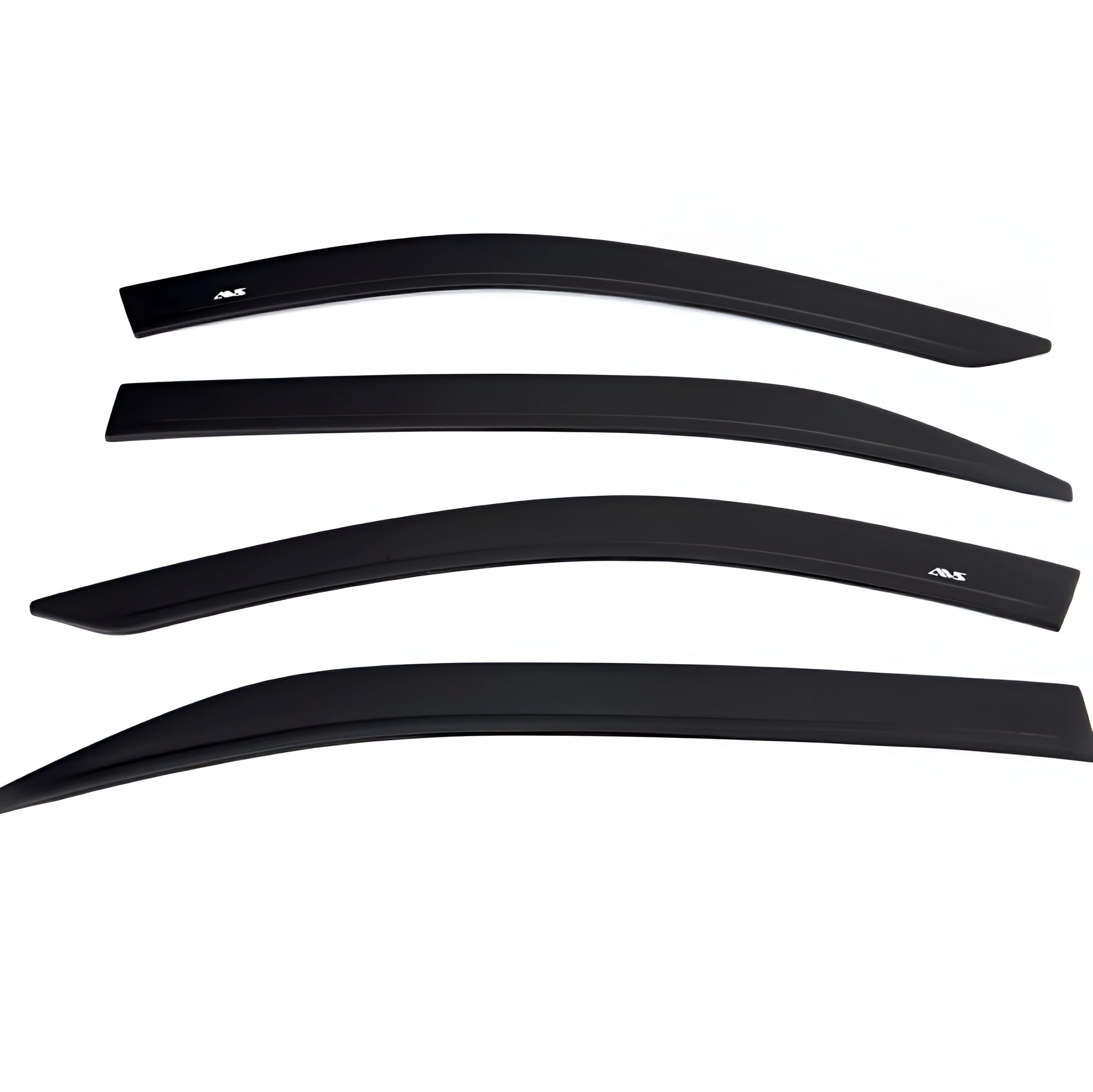 Auto Ventshade [Avs] Low Profile Rain Guards For 2005 - 2015 Toyota Tacoma Double Cab | Window Vent Visors, 4 Pcs. - Matte Black