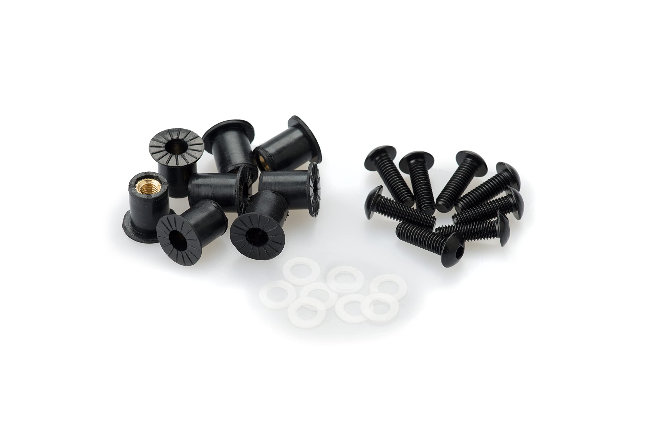 Puig Black Windscreen Screw Kit - Model 0957N, Aluminum, One Size