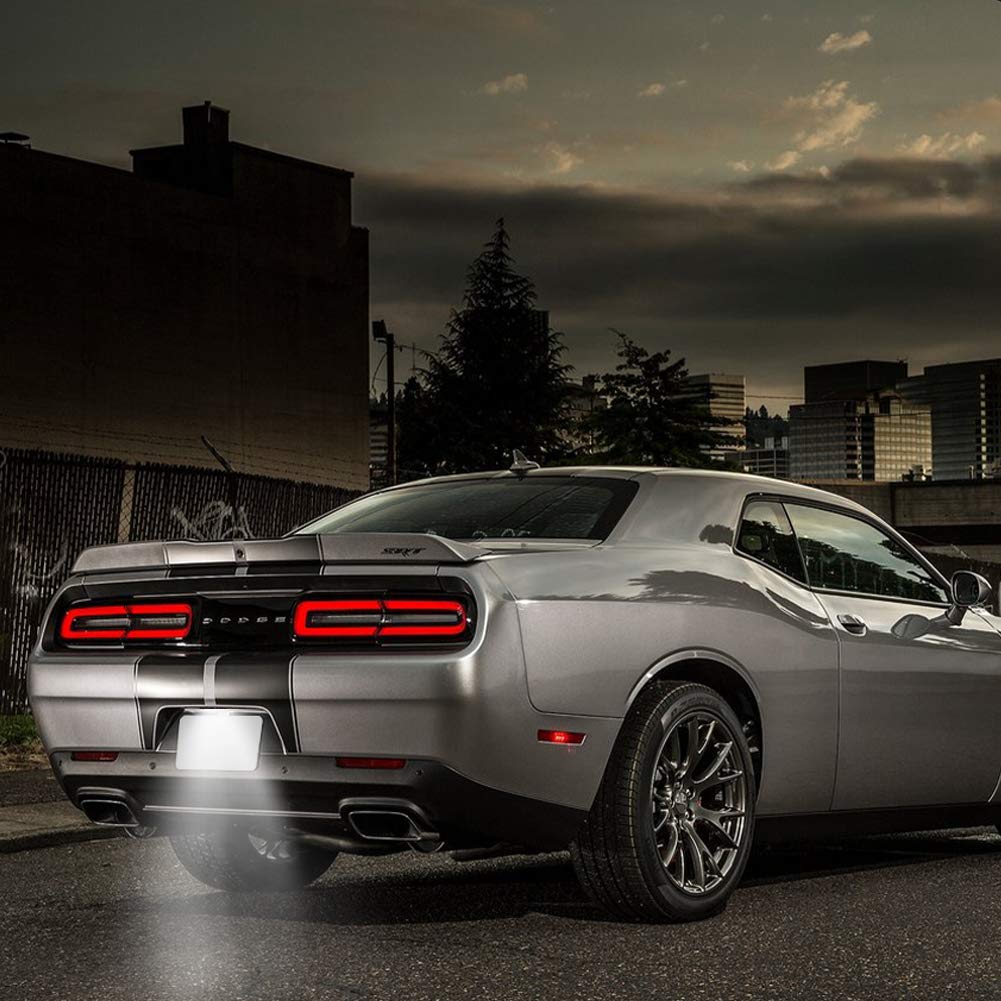 Gempro Led License Plate Light Tag Lamps For 2015-2022 Dodge Charger Challenger Pacifica Jeep Compass Chrysler 300, 6000K White