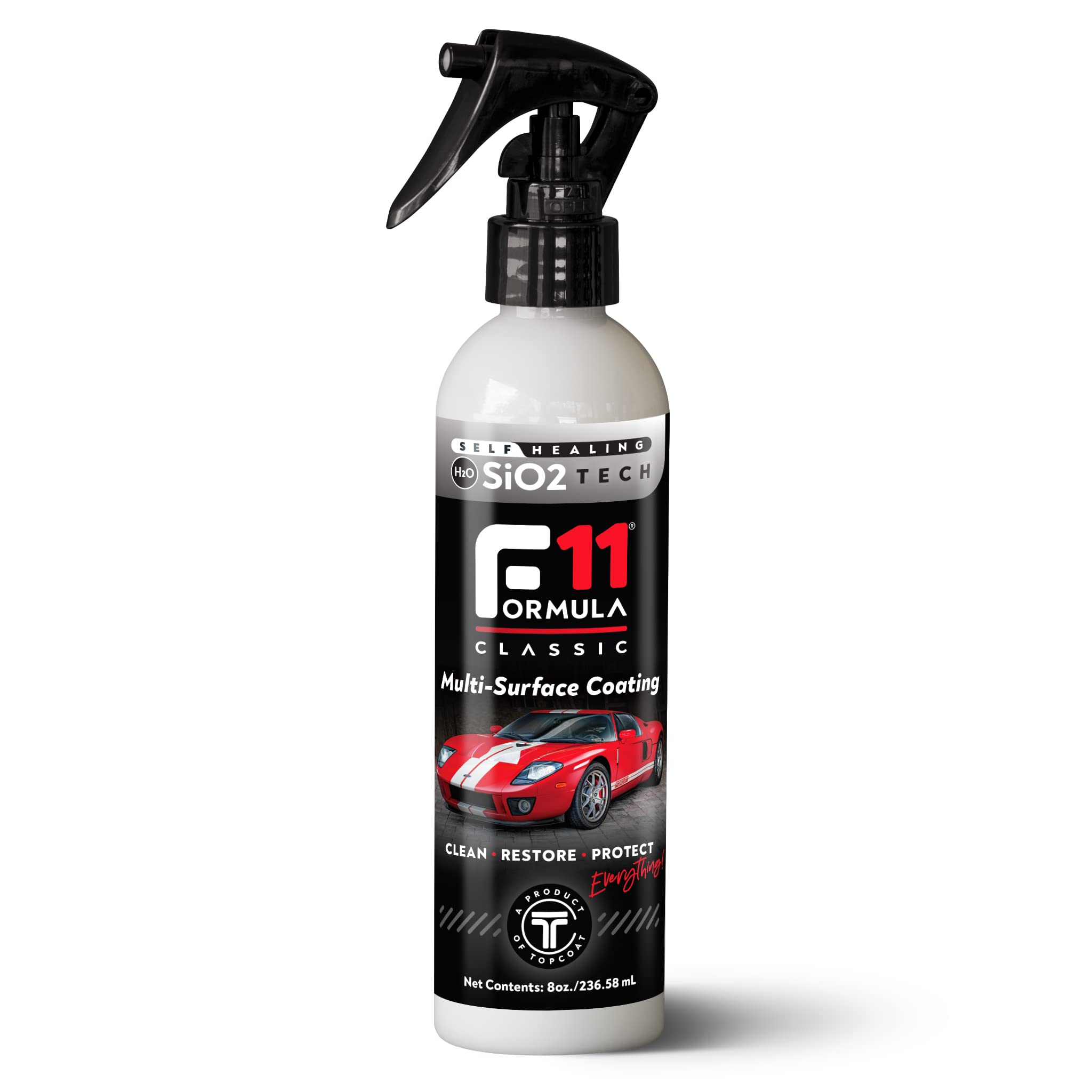 Topcoat F11 Polish & Sealer For Cars, Motorcycles And More - Water-Based Alternative To Ceramic Car Wax - 8 Oz F11 Top Coat Spra