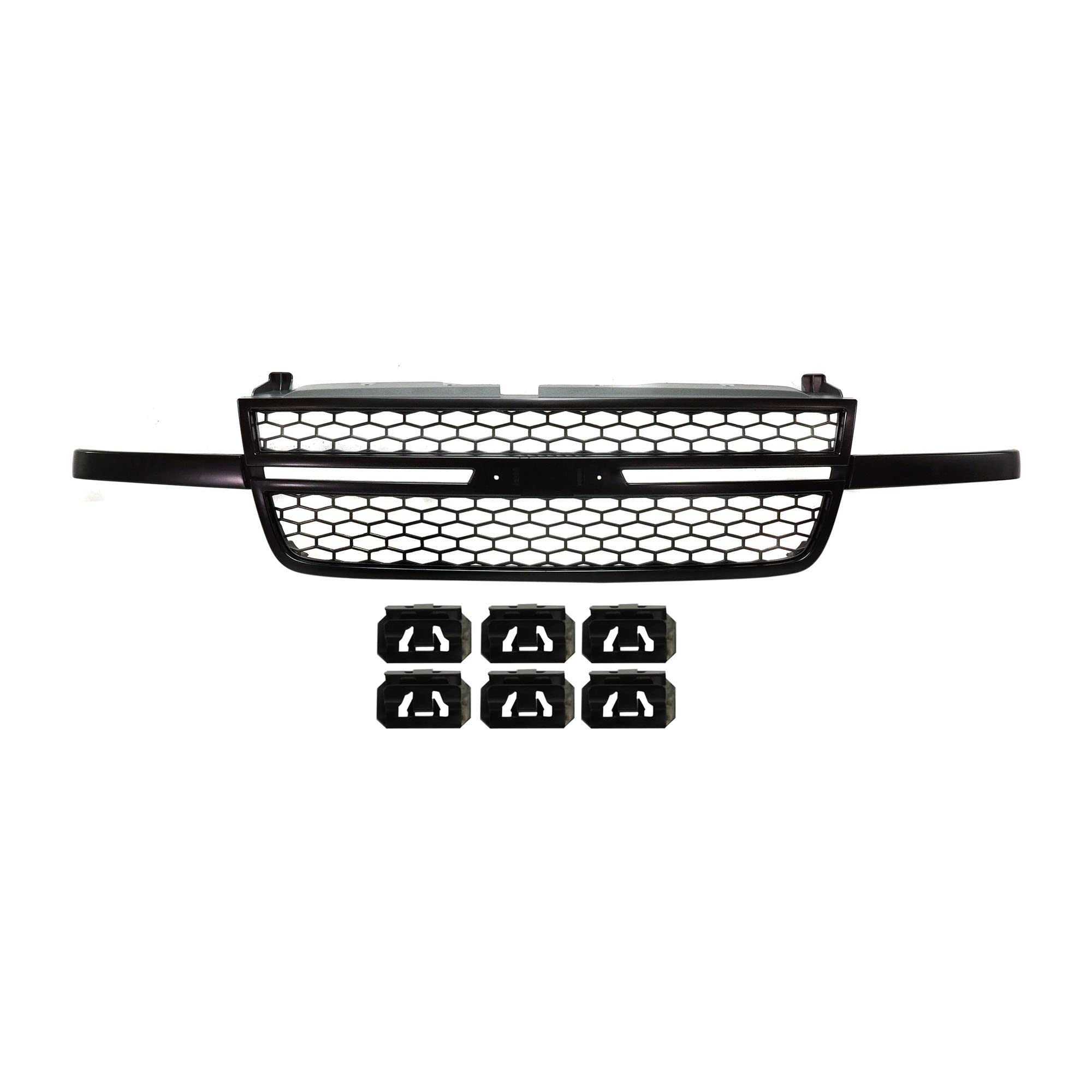 Garage-Pro Grille Assembly Compatible with Chevrolet Silverado 1500 2003-2006, Chevrolet Silverado 1500 Classic 2007 Textured Bl
