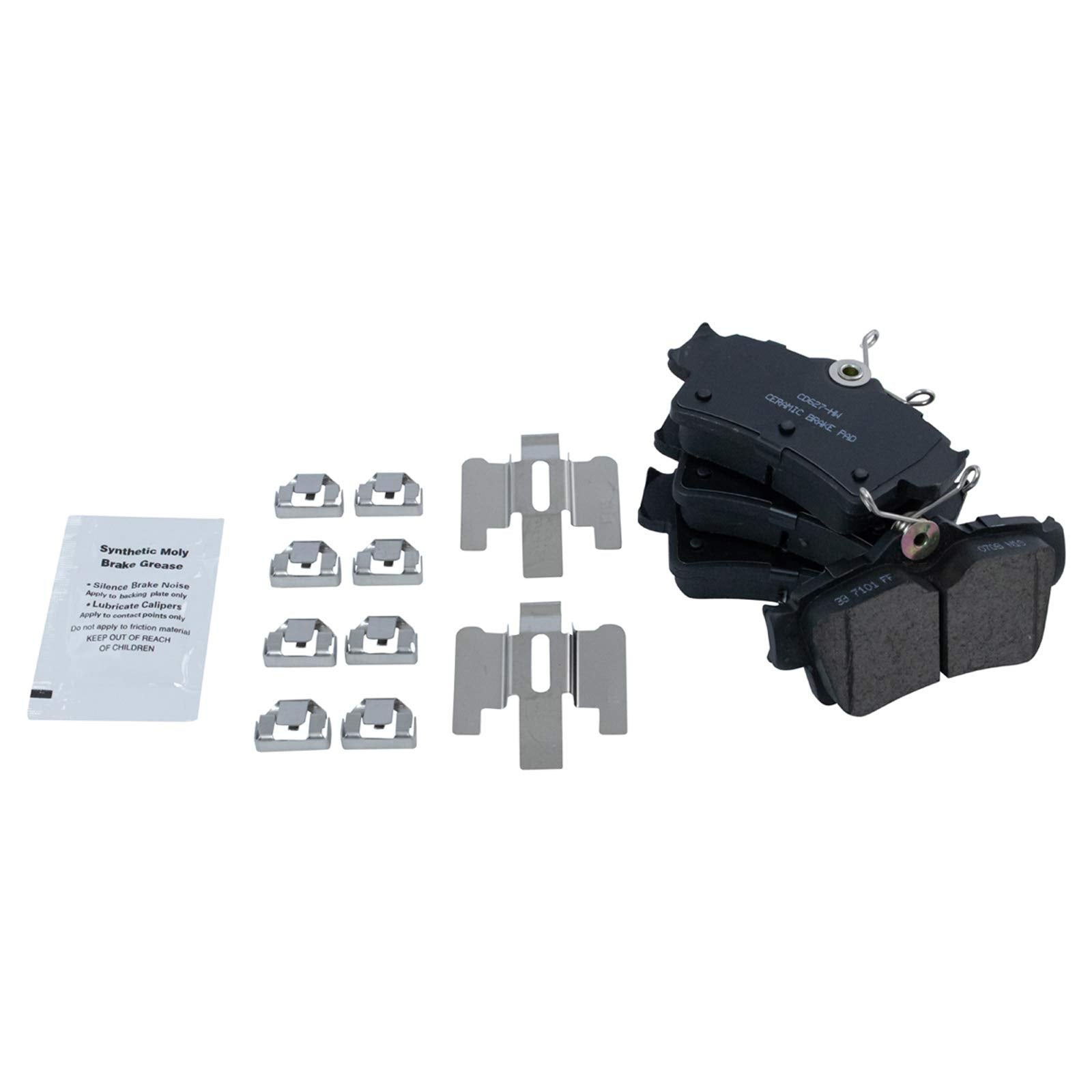 Trq Front And Rear Brake Pad & Rotor Kit Brake Pads Brake Rotor Ceramic Compatible With 1999-2004 Ford Mustang