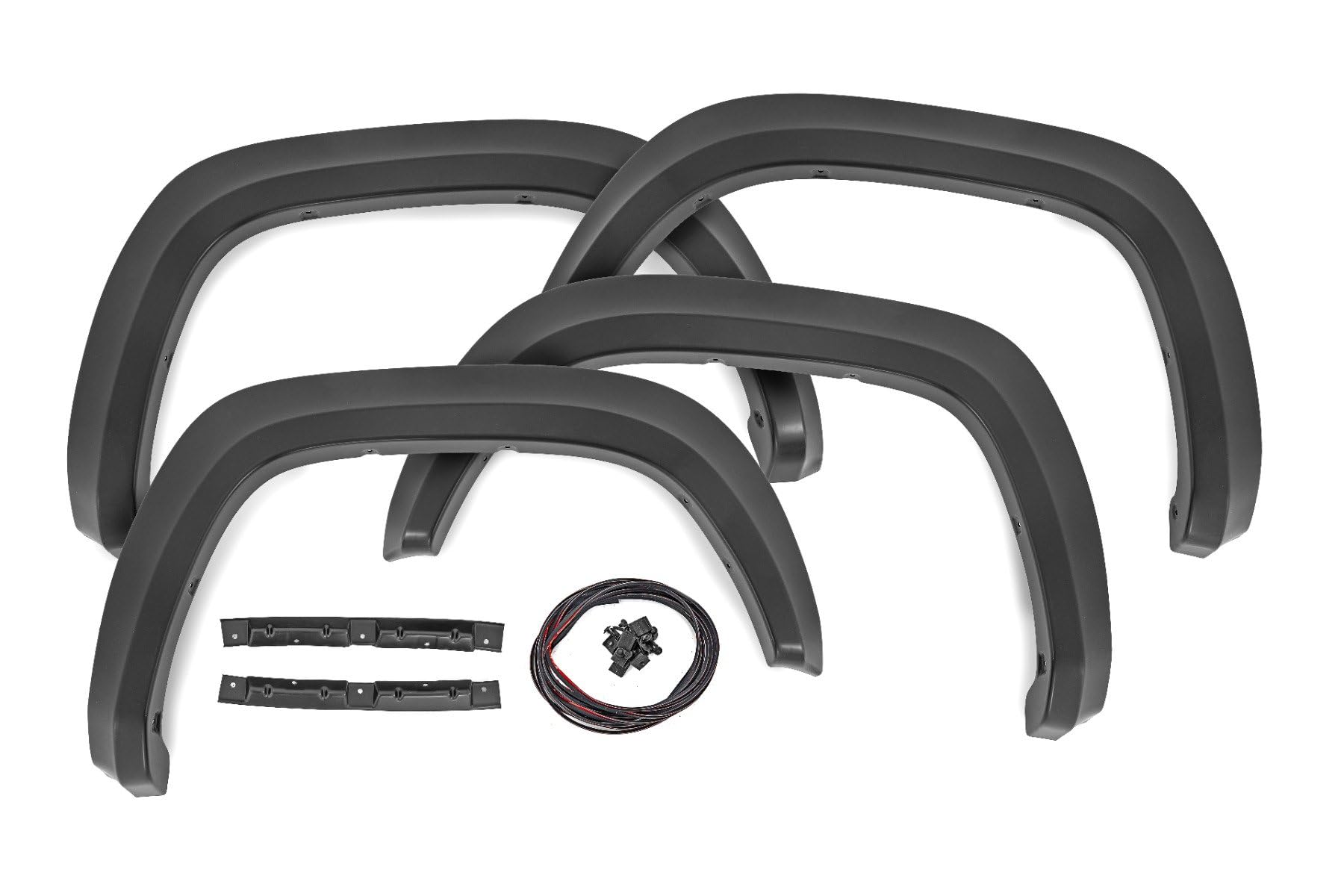 Rough Country Sport Style Fender Flares for Toyota Tacoma (2016-2023) - Flat Black, Set of 4