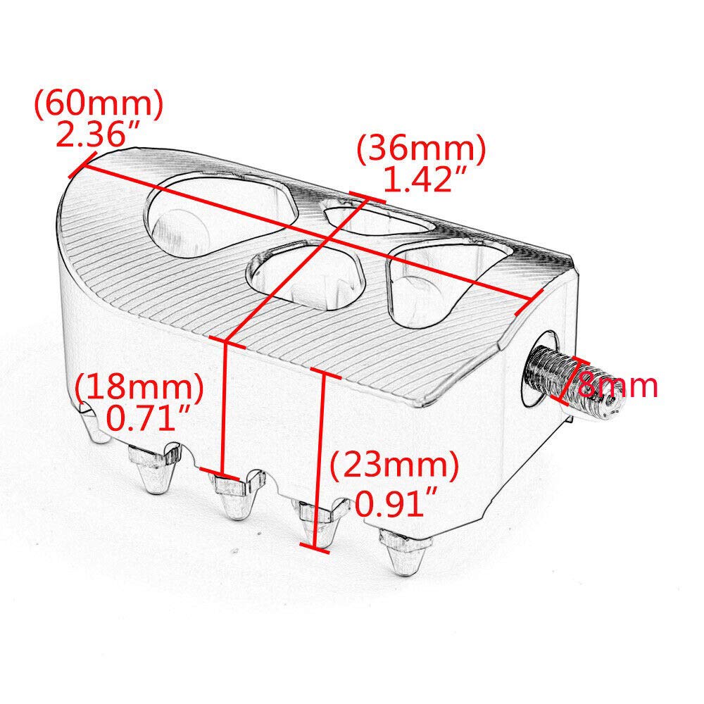 Oneten Motorcycle Gear Shifter Peg Mx Chopper Bobber Style 360Roating Anti-Skid Shift Lever Pegs For Harley Dyna Sportster Touri