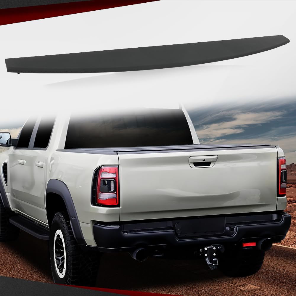 CROSSDESIGN Tailgate Spoiler Cap Molding Compatible with Ram 2500 3500 2019-2022 68364364AA Black Textured