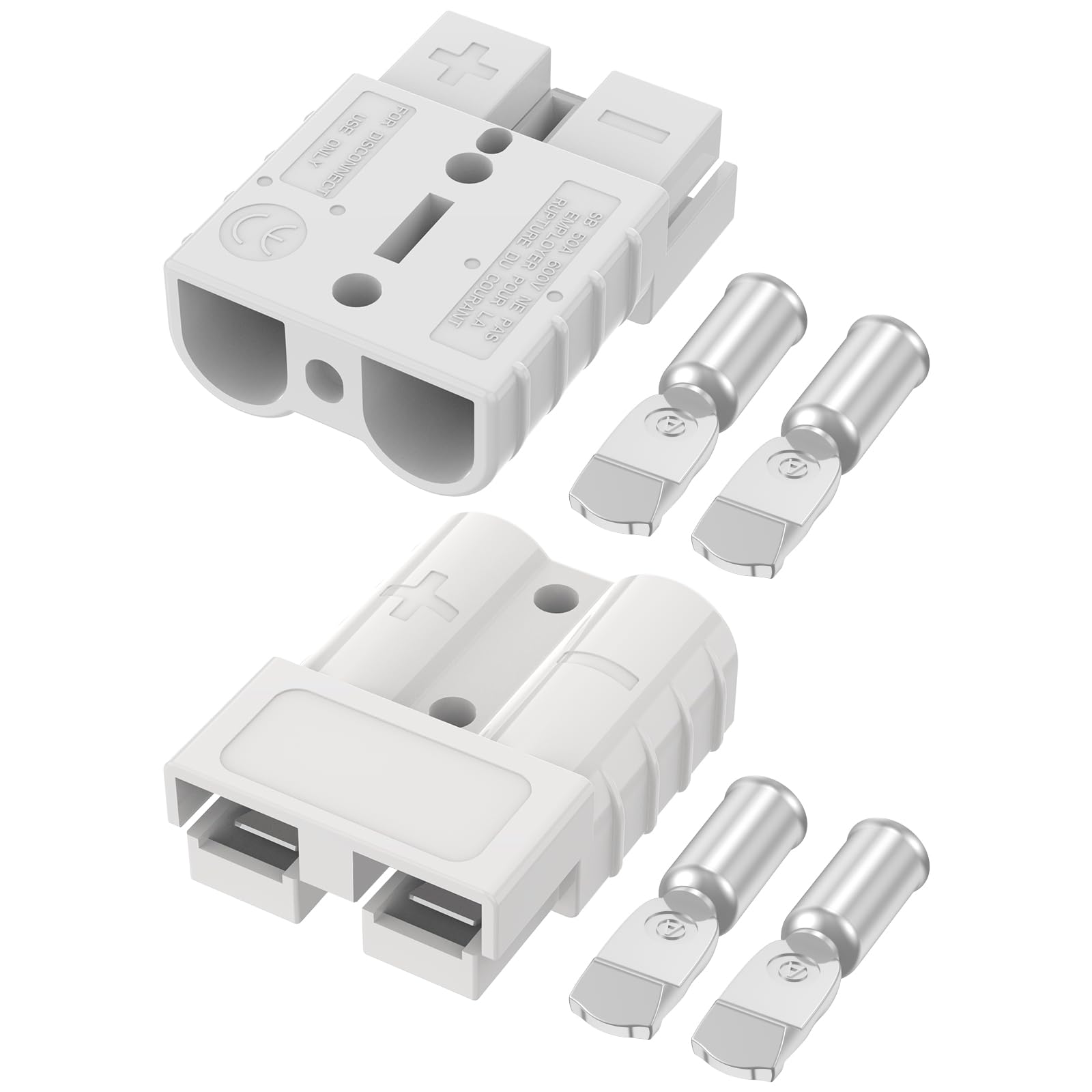 furwishlisting Anderson Connector 50A 600V Battery Quick Connect/Disconnect for 6-12 AWG Cables, Anderson Plug for Winch, Traile