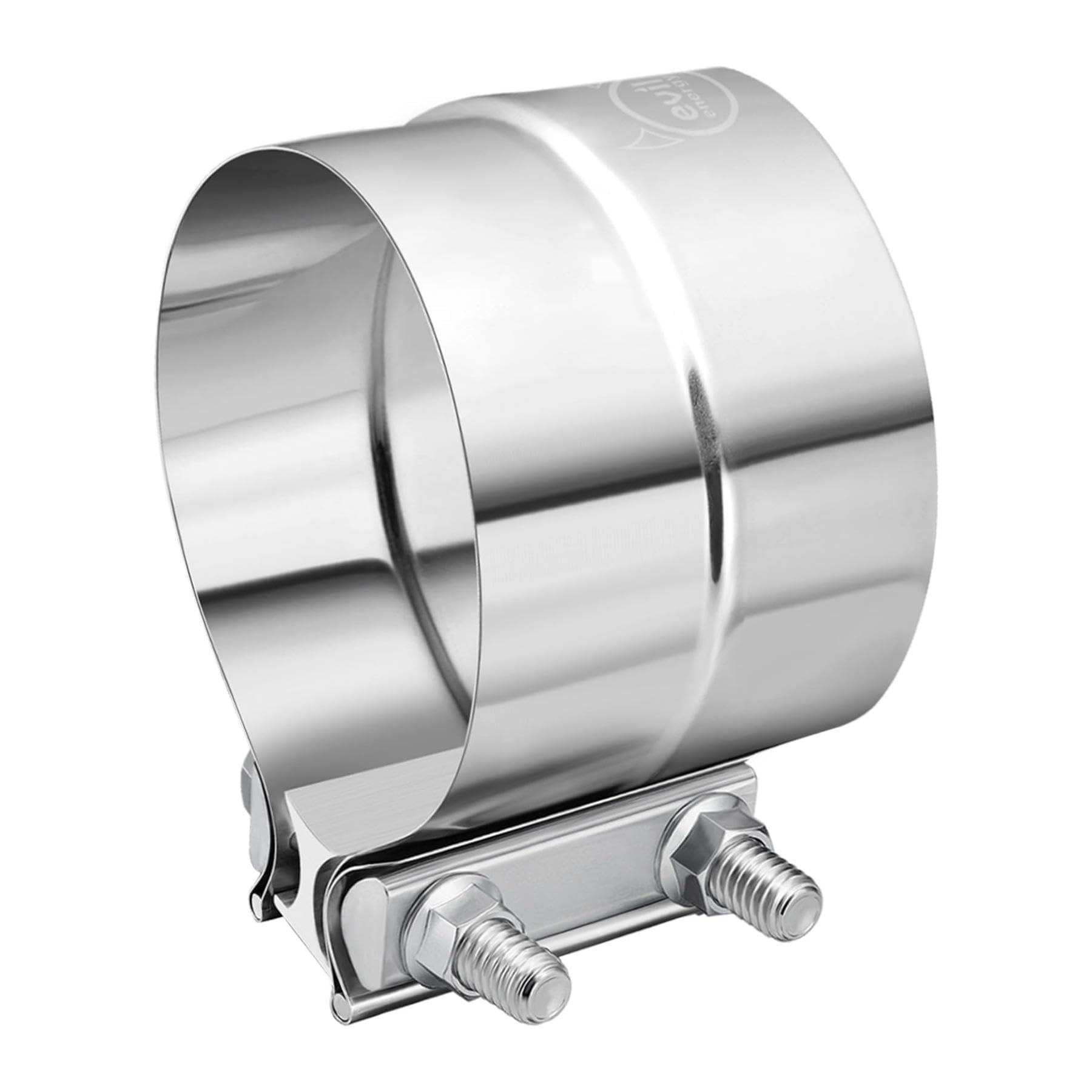 Evil Energy 4 ' ' Exhaust Clamp,Lap Joint Band Clamp Stainless Steel For Pipes,Mufflers,Catalytic Converters (1Pcs, 4 Inch)