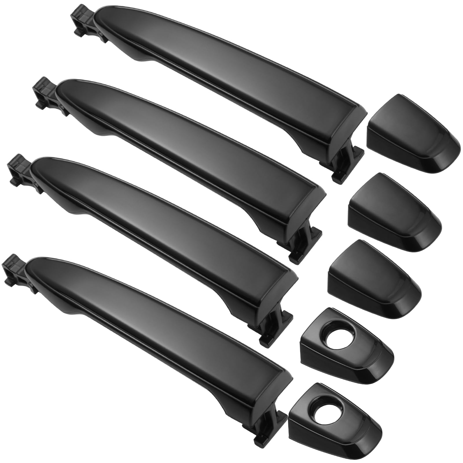 Lcyolada Exterior Door Handle Set For 2003-2009 Toyota 4Runner,2007-2011 Toyota Camry, 2005-2015 Tacoma,2005-2012 Avalon,Painted