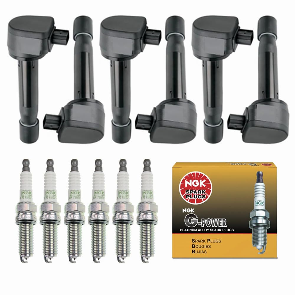 Yoshi Motors UF603 Ignition Coil Pack & NGK G-Power Platinum Spark Plug 97390 Compatible With Honda Accord Odyssey Acura TL RL T