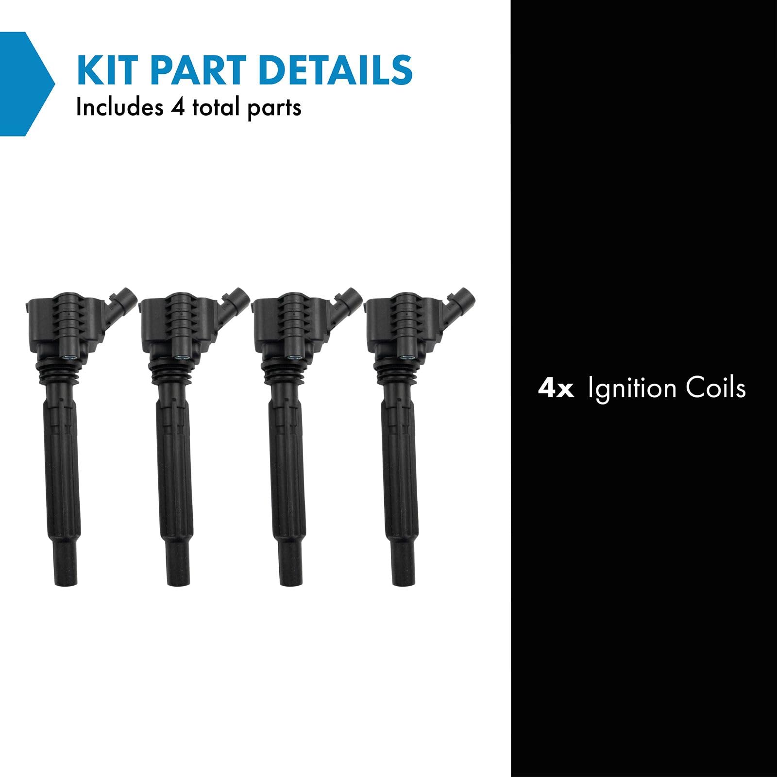 Trq Ignition Coil Set Compatible With 2013-2016 Dodge Dart 2012-2017 Fiat 500