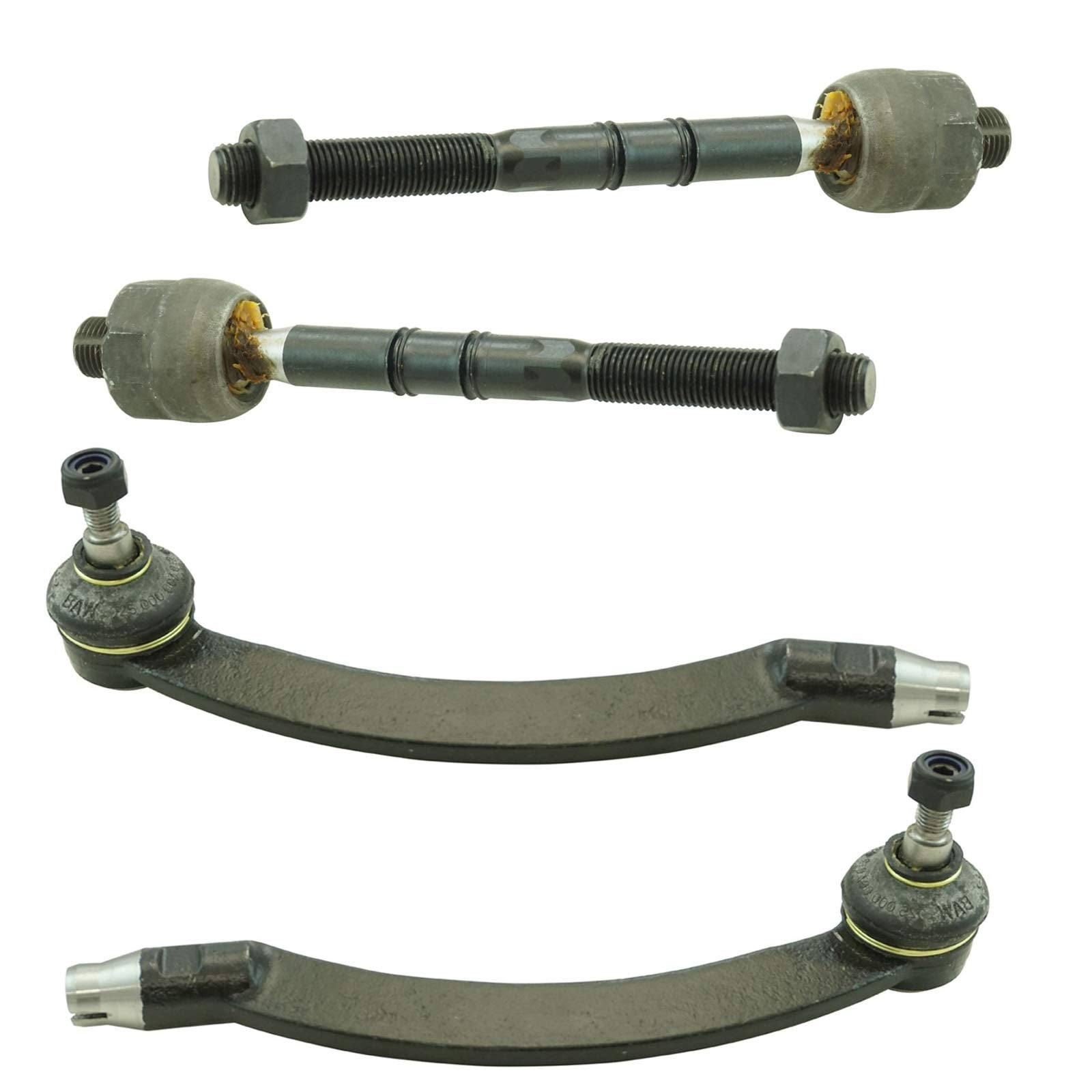 Trq Front Inner And Outer Tie Rod Set Compatible With 2003-2008 Mini Cooper
