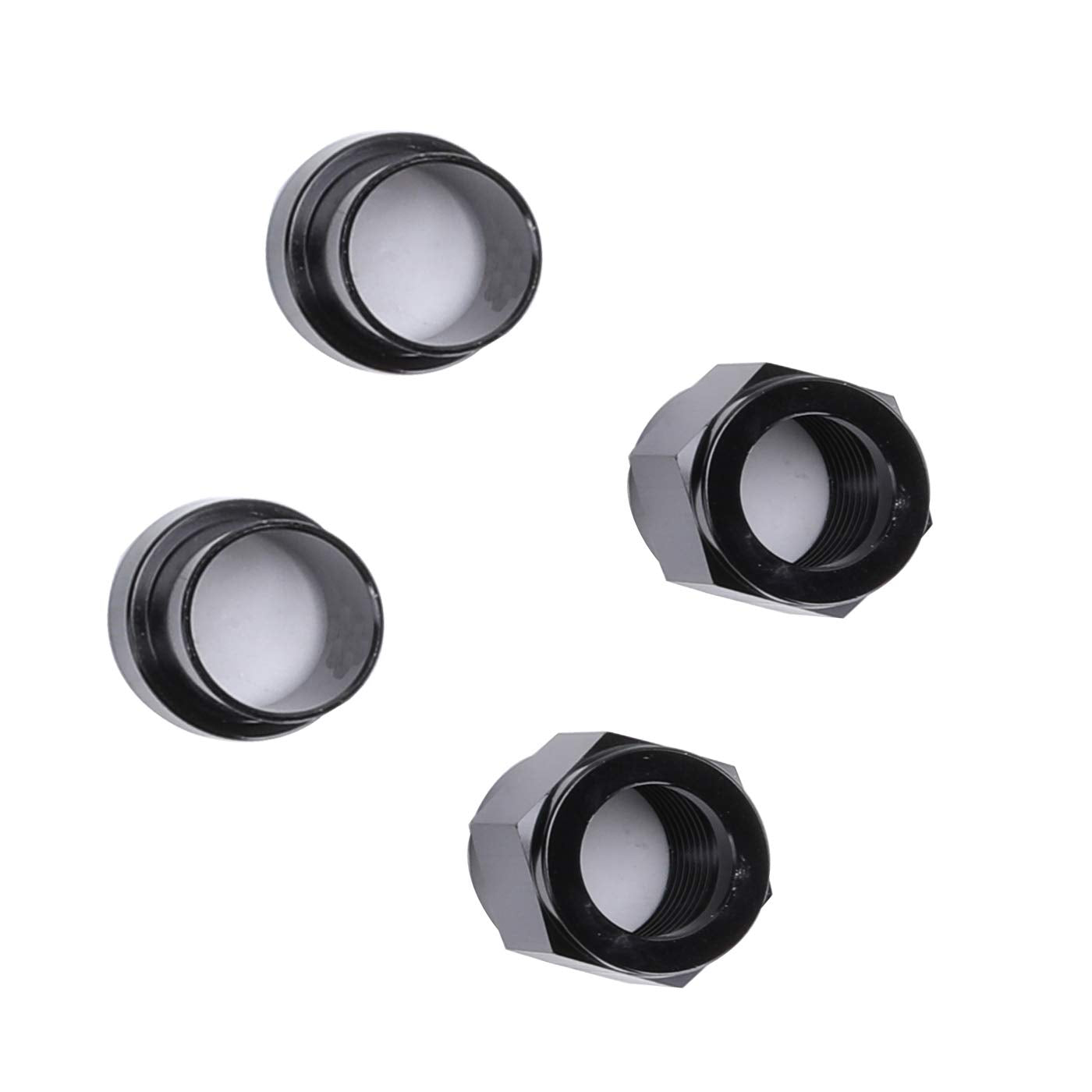 AC PERFORMANCE Black Aluminum Hardline Fitting- 6 AN Female Tube Nut and Sleeve For 5/16'' (7.9mm) outer diameter alloy Tube Hos