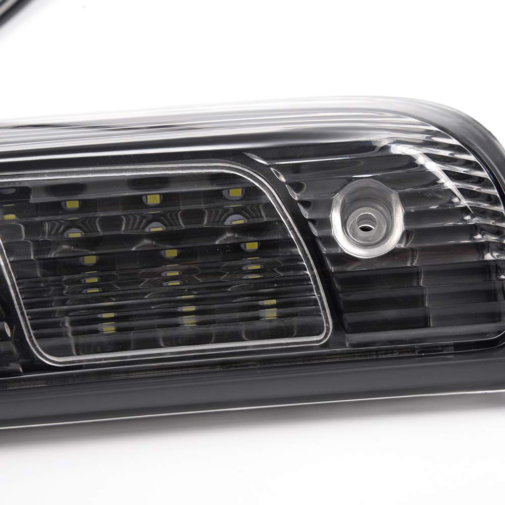 GRAND ORANGE LED Third Brake Light for 2014-2018 Chevy Silverado/GMC Sierra, Clear Lens, Black Housing, ABS Material